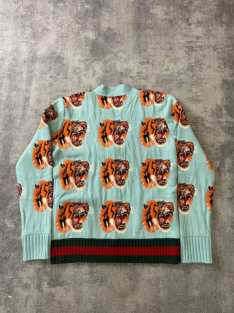 Gucci Gucci Full-print tiger head pattern button cardigan 2503-Ne Size US XS / EU 42 / 0 - 5 Thumbnail