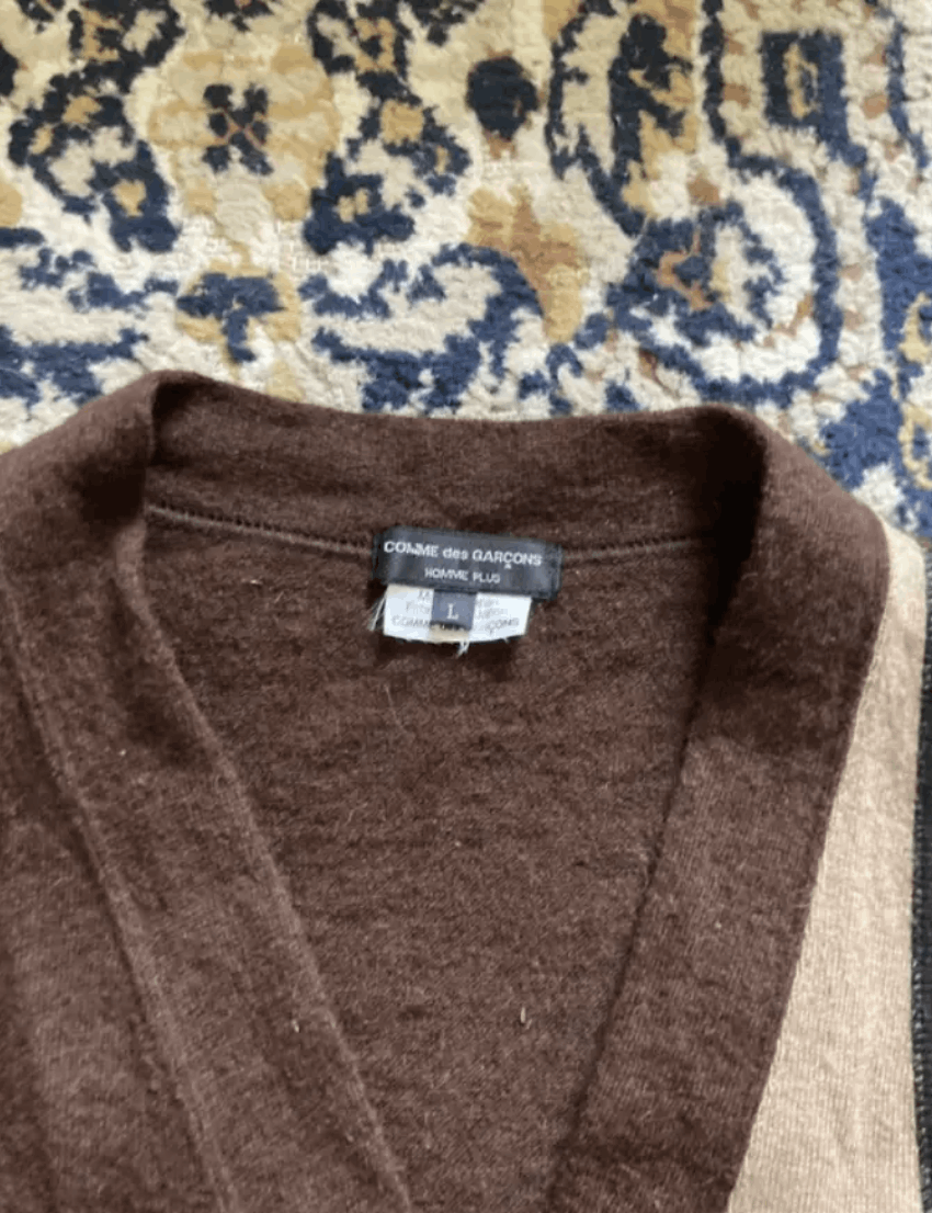 Comme des Garcons × Japanese Brand × Junya Watanabe Comme Des Garcons Sweater Jumper Knit Cargian Jacket EX0059 Size US L / EU 52-54 / 3 - 3 Thumbnail