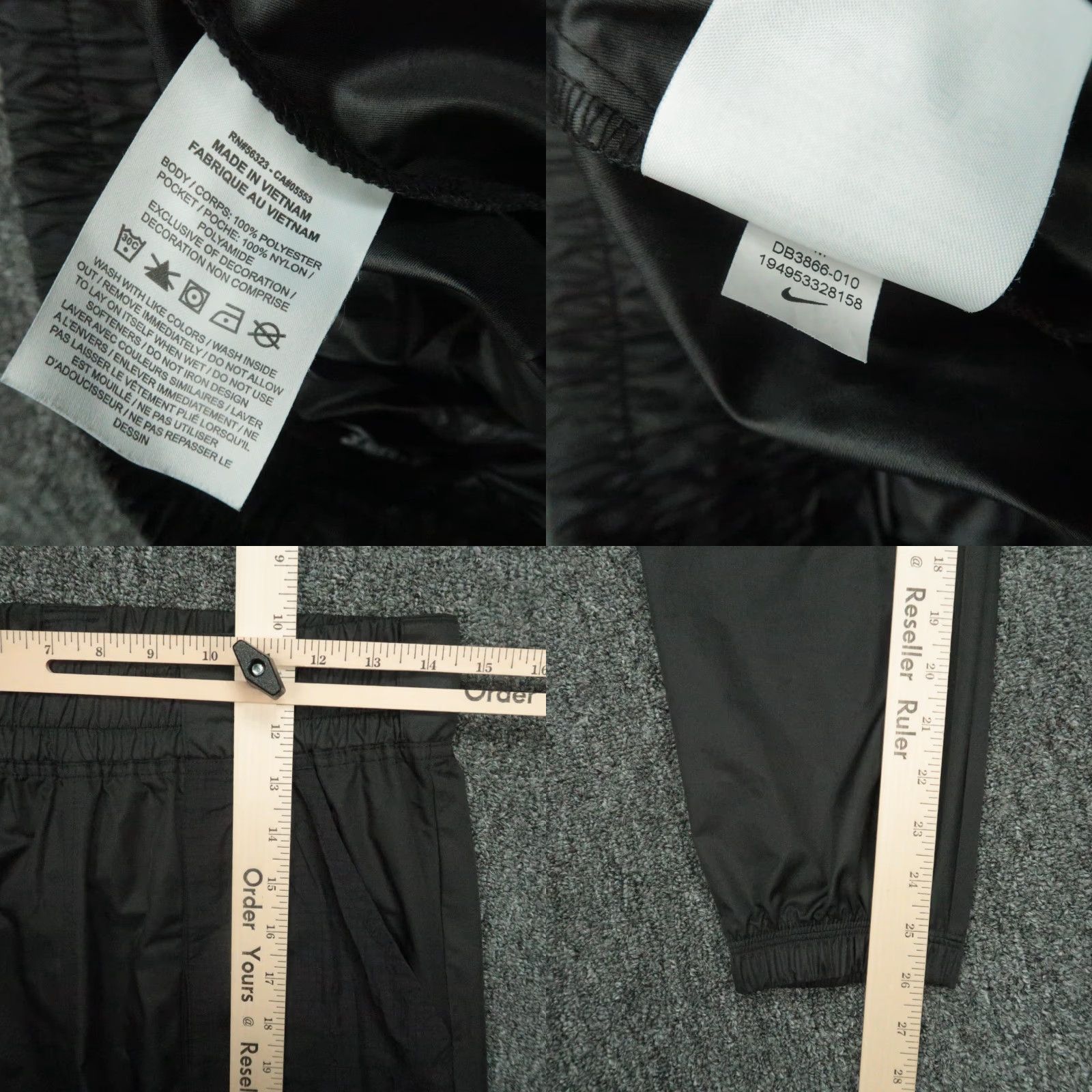 Nike Nike Pants Womens Medium Black Running Workout Lightweight Belted Size 32" / US 10 / IT 46 - 8 Thumbnail