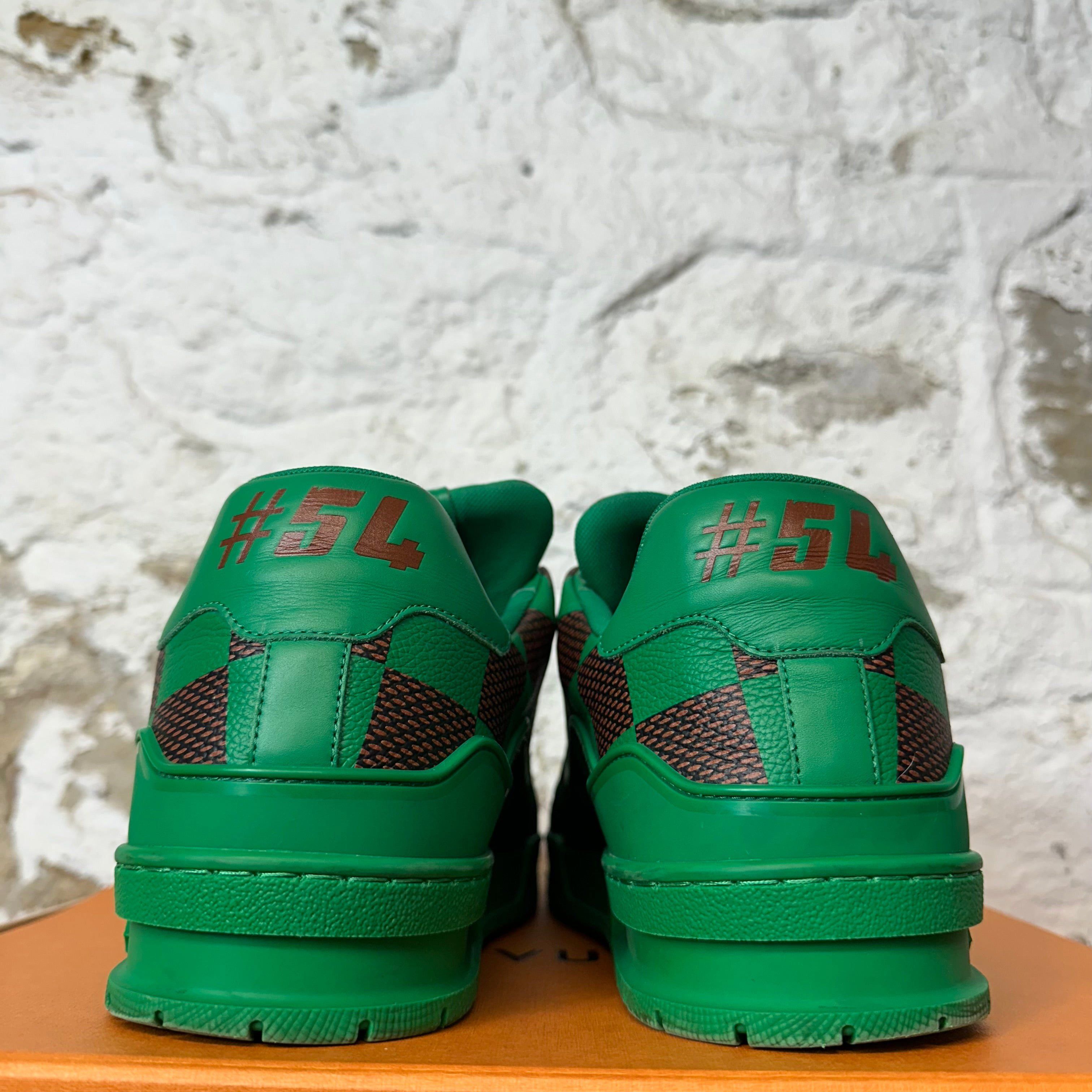 Louis Vuitton Louis Vuitton Damier Green Trainer Sneaker Sz 11.5 (10LV) Size US 11.5 / EU 44-45 - 5 Thumbnail