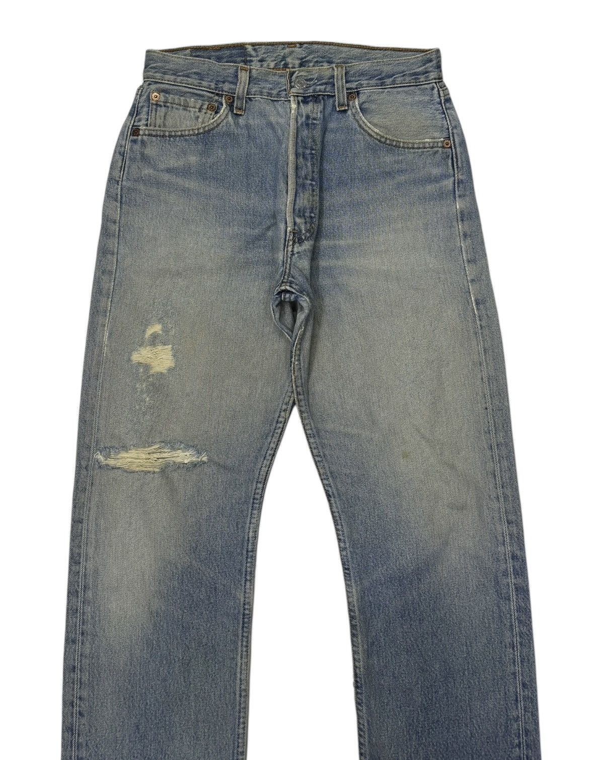 Levi's ❤️‍🔥LEVIS 501 DISTRESSED DENIM JEANS BUTTON FLY Size 28" / US 6 / IT 42 - 5 Thumbnail