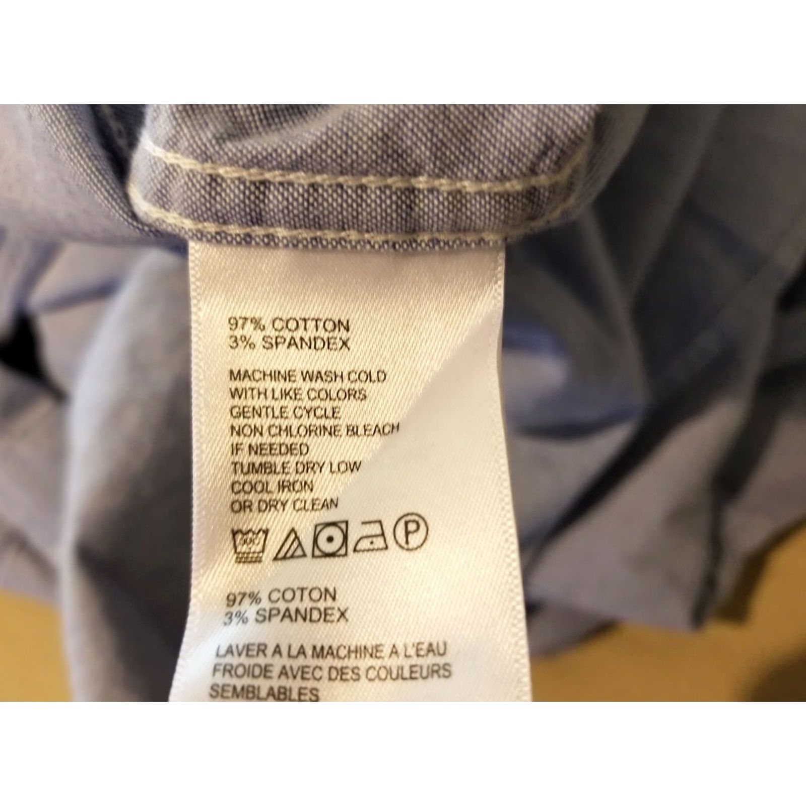 Tommy Bahama VINTAGE Tommy Bahama Shirt Mens Dress Button-Up Blue Cotton M Medium Long Sleeve Size 40R - 7 Thumbnail