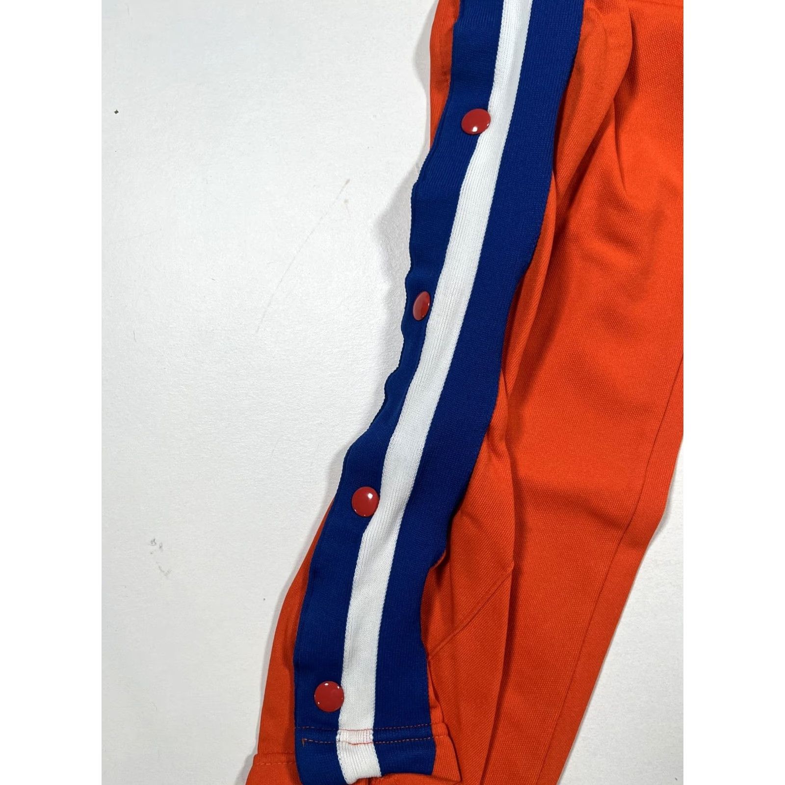 Vintage Bristol College Line Track Pants Mens S Orange Nylon Tear Away Side Stripe Size US 29 - 5 Thumbnail