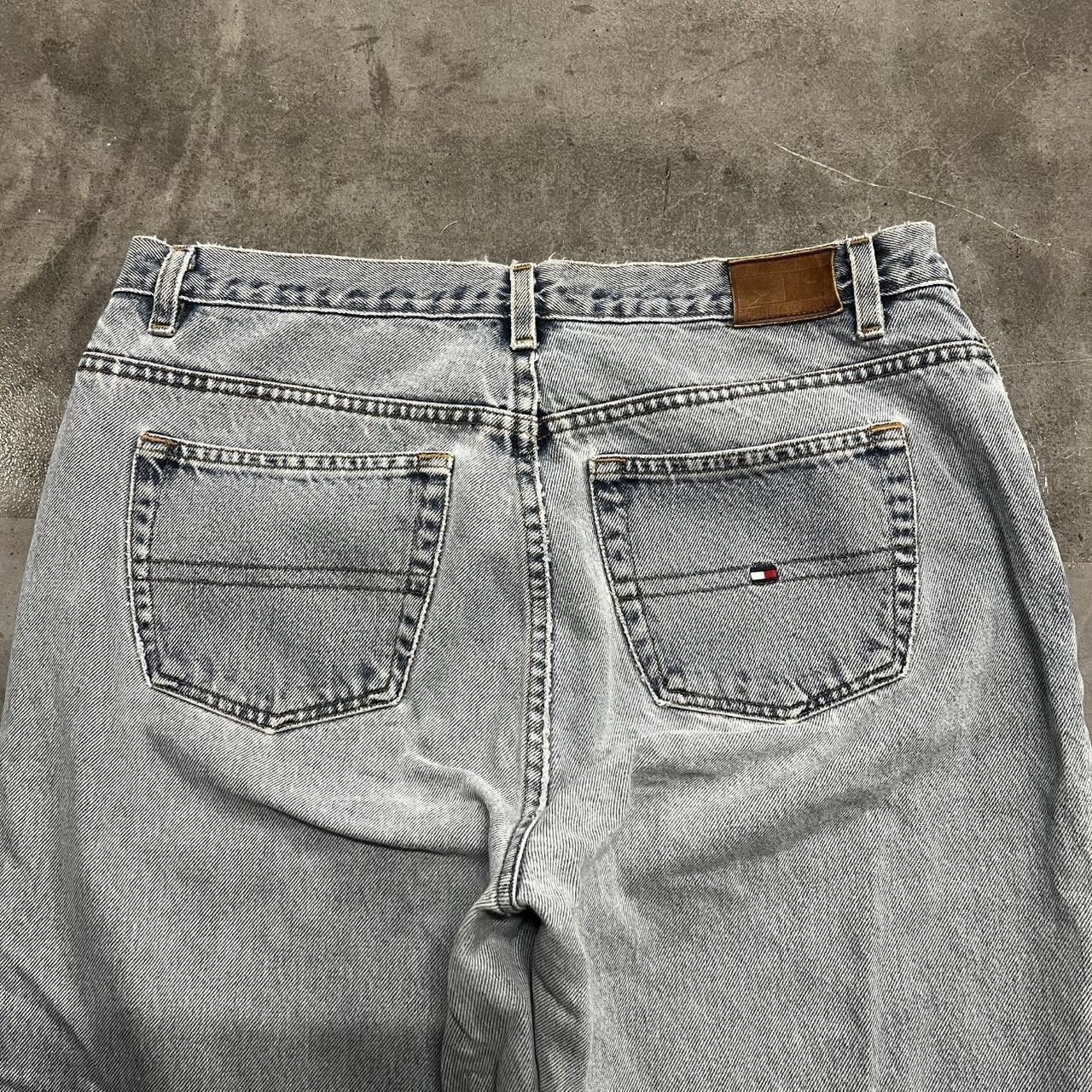 Tommy Hilfiger Crazy Vintage Y2K/2000s Baggy Skater Style Tommy Hilfiger Light Blue Wash! Size US 34 / EU 50 - 7 Thumbnail