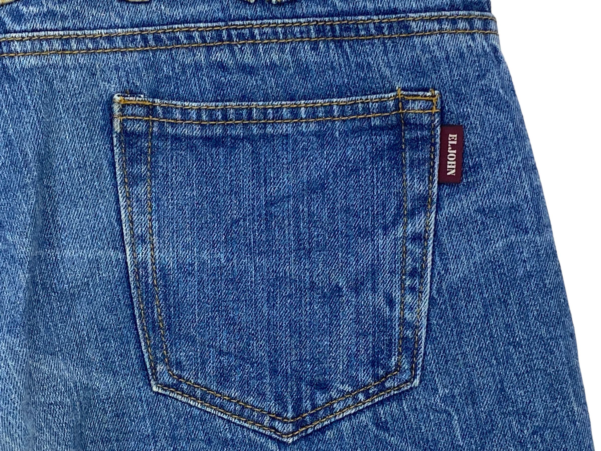 Japanese Brand El John Double Waist Denim Goth Punk Jeans Size US 30 / EU 46 - 9 Thumbnail
