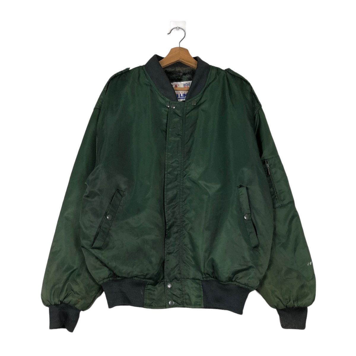 NFL 🔥Vintage Bomber Jacket NFL Authentic Pro Line Shearling Size US XL / EU 56 / 4 - 1 Thumbnail