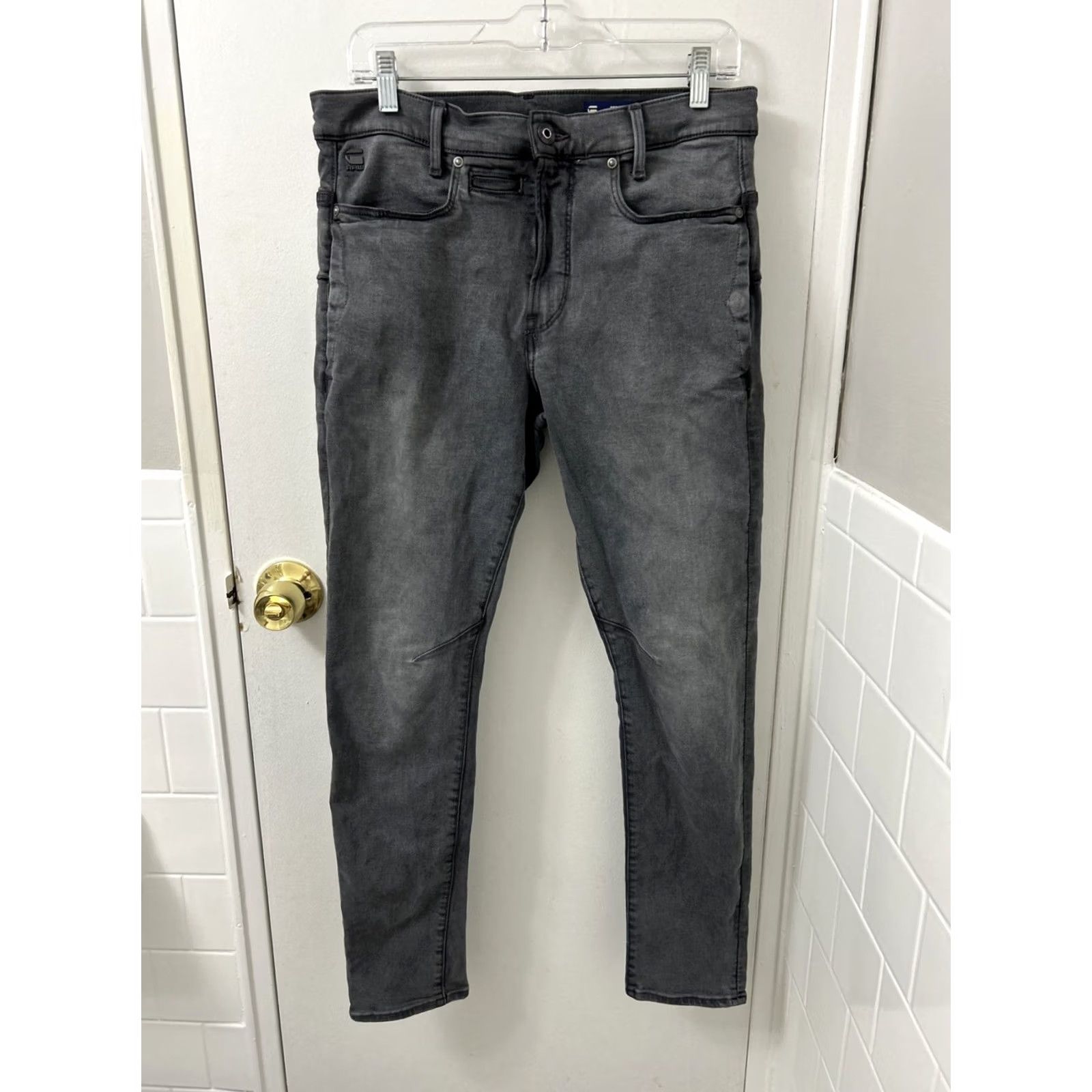 Vintage G-Star RAW Jeans Mens 30x30 Gray D Staq 3D Slim Premium Italian Denim Cotton Jeans Slim Men Gray 30 Inseam 30 Button Pockets Style Skinny Vintage No Size US 30 / EU 46 - 2 Thumbnail