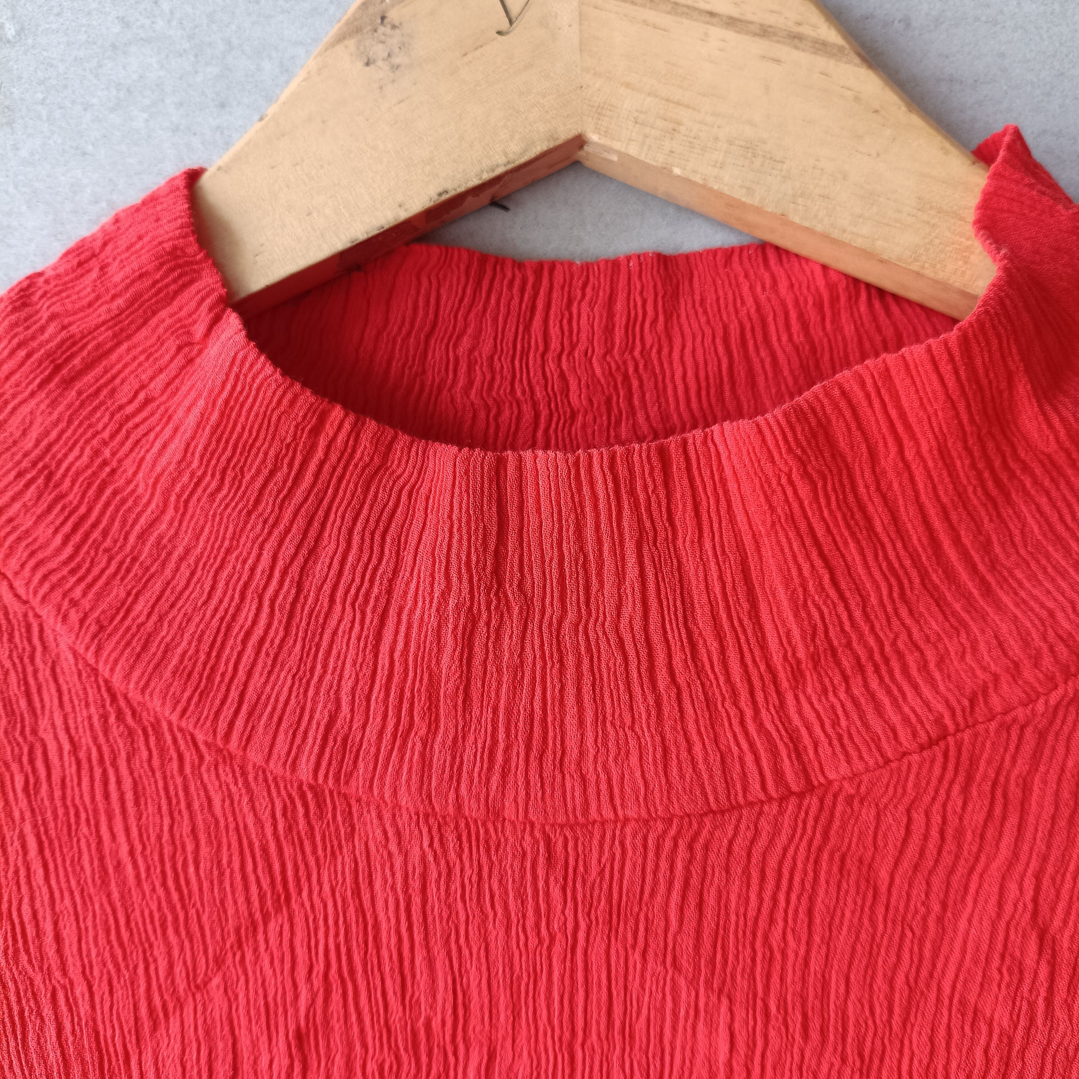 Issey Miyake HaaT Issey Miyake Orange pleated Textured Size L / US 10 / IT 46 - 4 Thumbnail