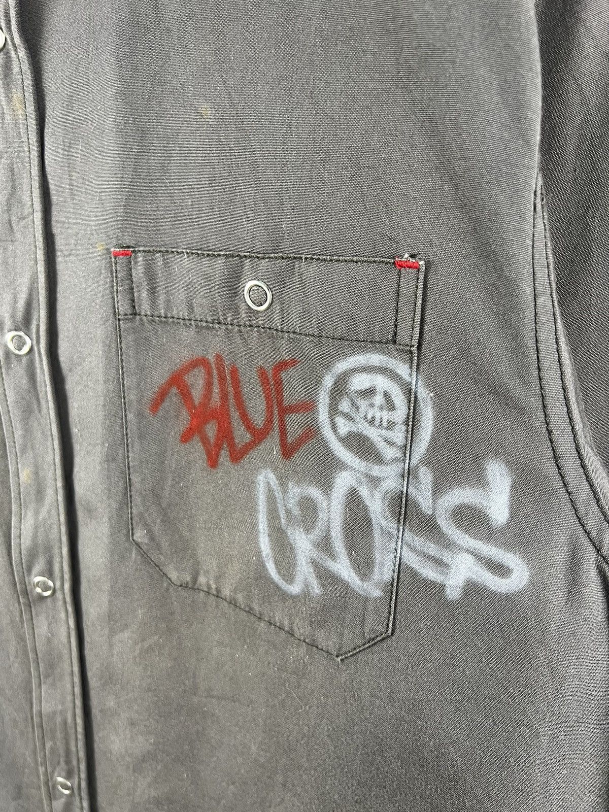 Other 🔥 Blue Cross 964 Skull Skating shirt Snap button - L Size US M / EU 48-50 / 2 - 5 Thumbnail
