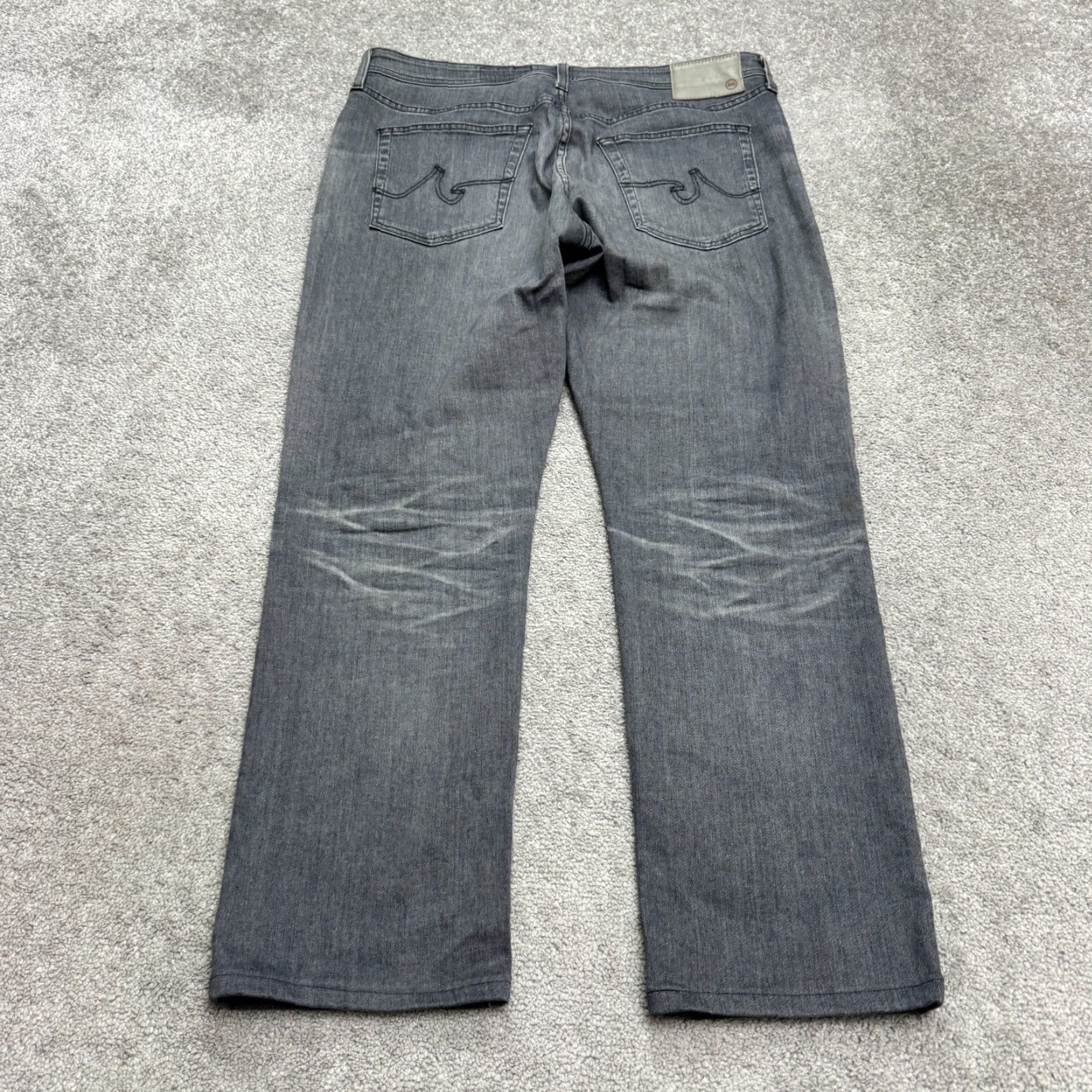 Denime AG Adriano Goldschmied Everett Jeans Slim Fit Straight Leg Mens 36R Gray Size US 36 / EU 52 - 2 Thumbnail