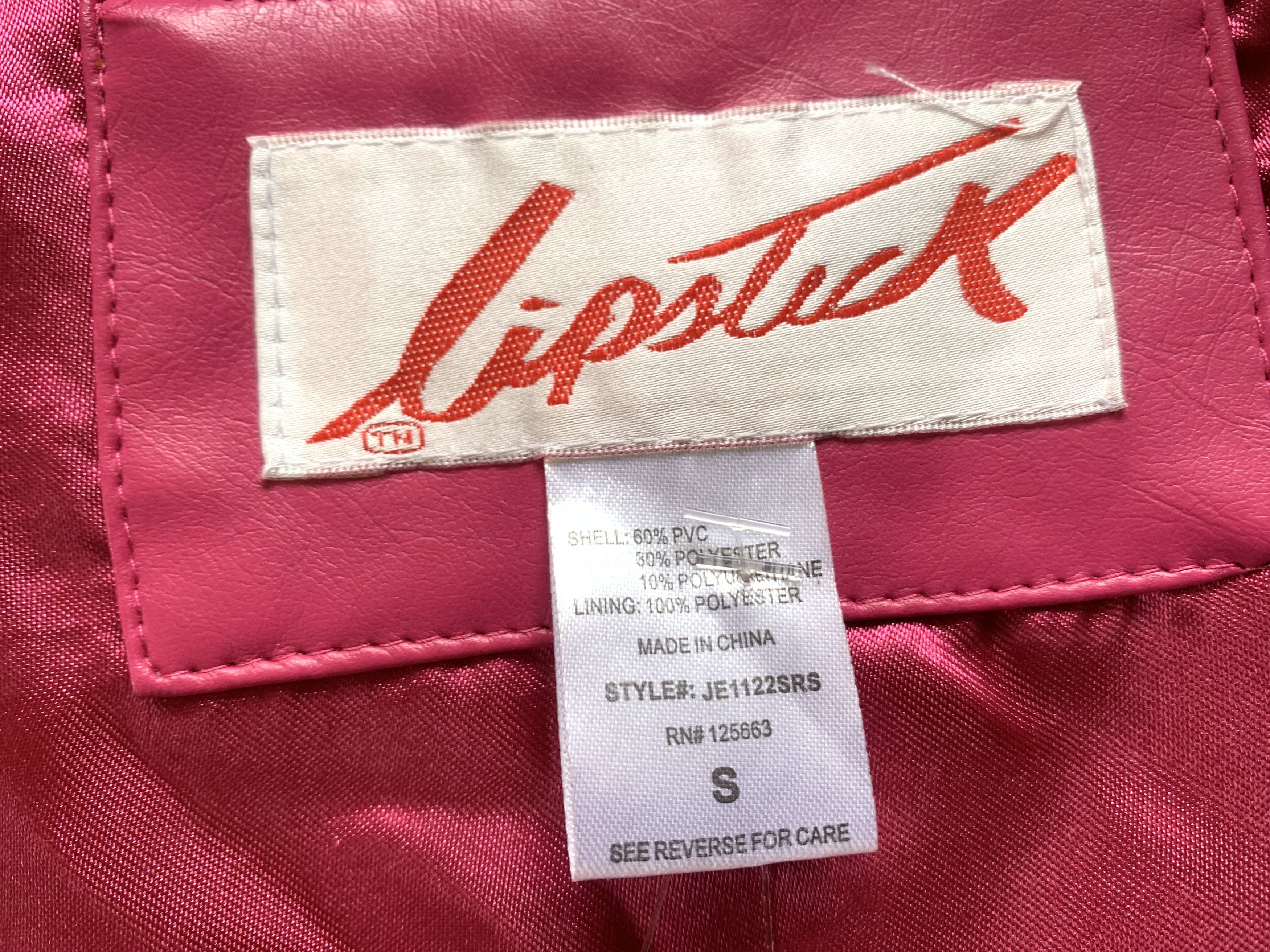 Other Lipstick Womens Pink Vegan Pleather Biker Jacket Size S / US 4 / IT 40 - 7 Thumbnail