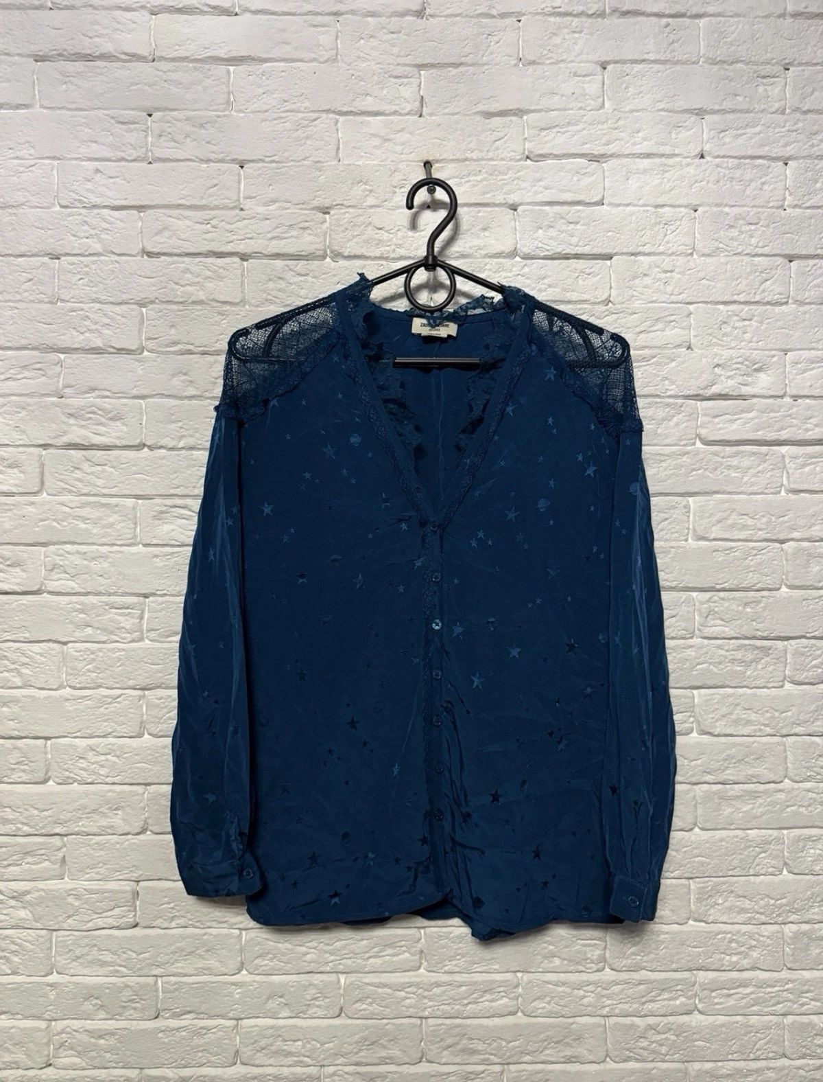 Zadig & Voltaire Zadig&Voltaire Taki Jac Deluxe 100% Silk Blouse Night Patern Size S / US 4 / IT 40 - 1 Thumbnail
