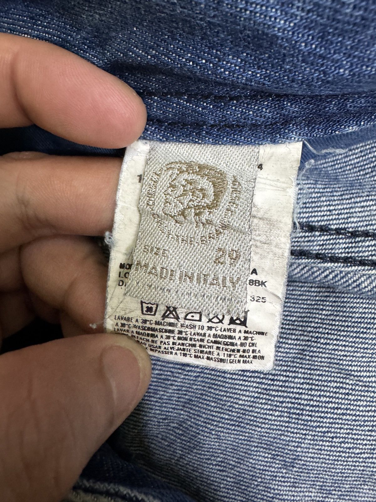 Diesel Diesel Slammer Blue Distressed Zipper Back Pocket Jeans Men Size US 31 - 16 Thumbnail