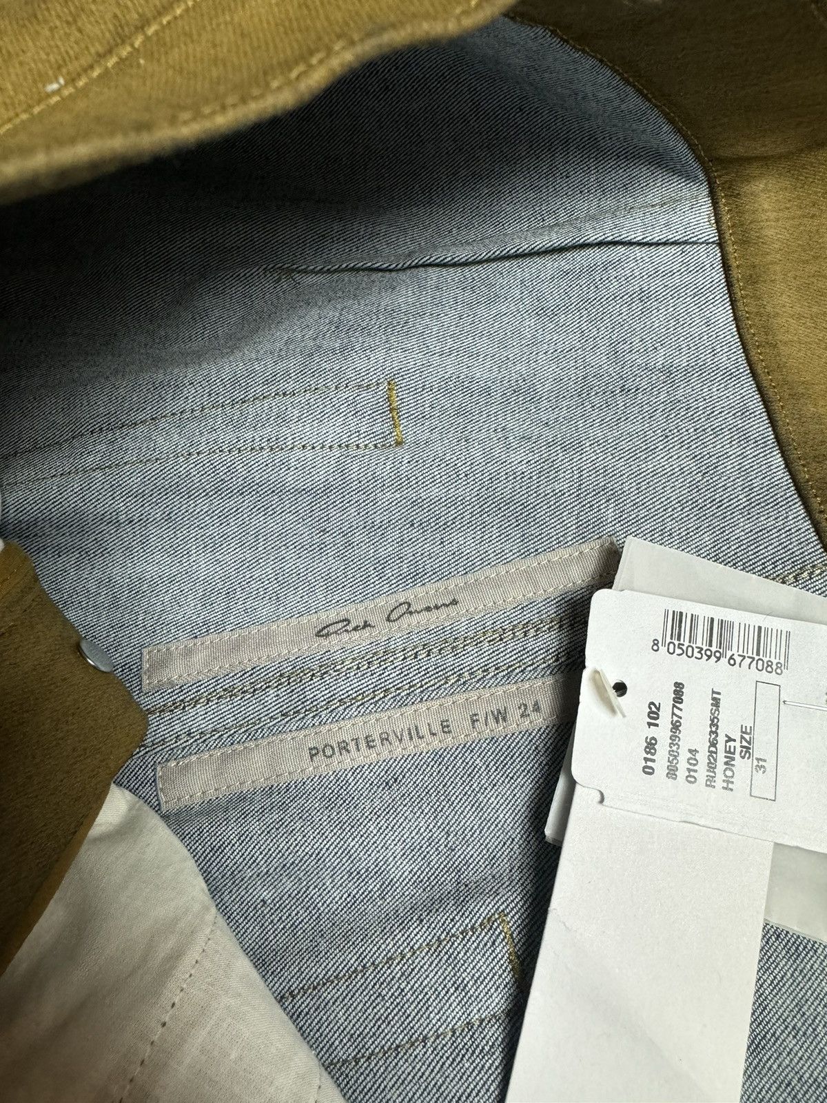 Rick Owens Rick Owens FW24 Porterville Bolan Cut Jeans in Honey Size US 31 - 15 Thumbnail