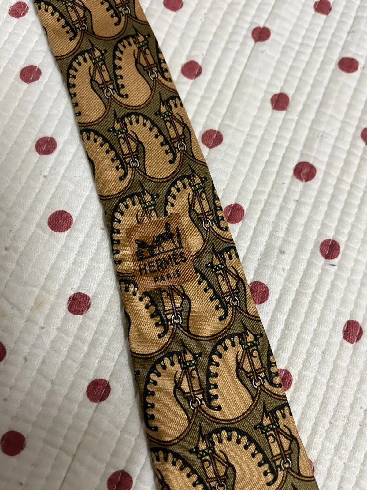 Hermes Hermes Monogram Silk Tie Size ONE SIZE - 12 Thumbnail