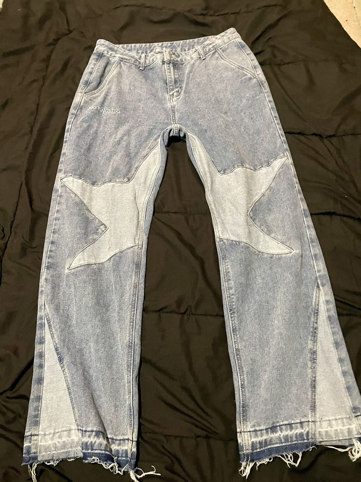 Los Angeles Apparel × Vintage Over Size Denim LOS ANGELES distressed jeans Size US 38 / EU 54 - 2 Thumbnail