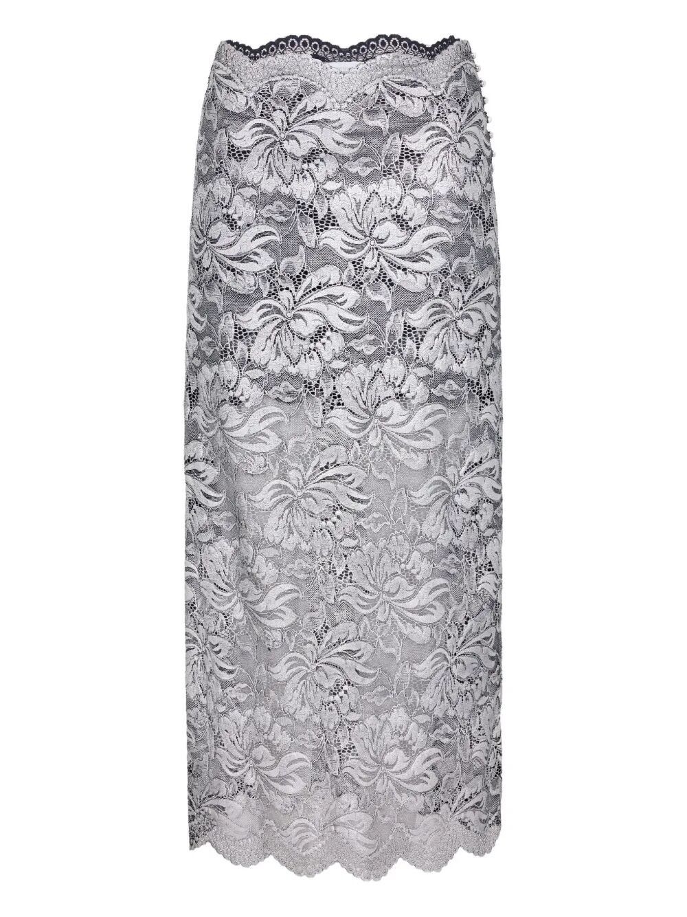 Paco Rabanne LONG LACE SKIRT Size 30" / US 8 / IT 44 - 1 Thumbnail