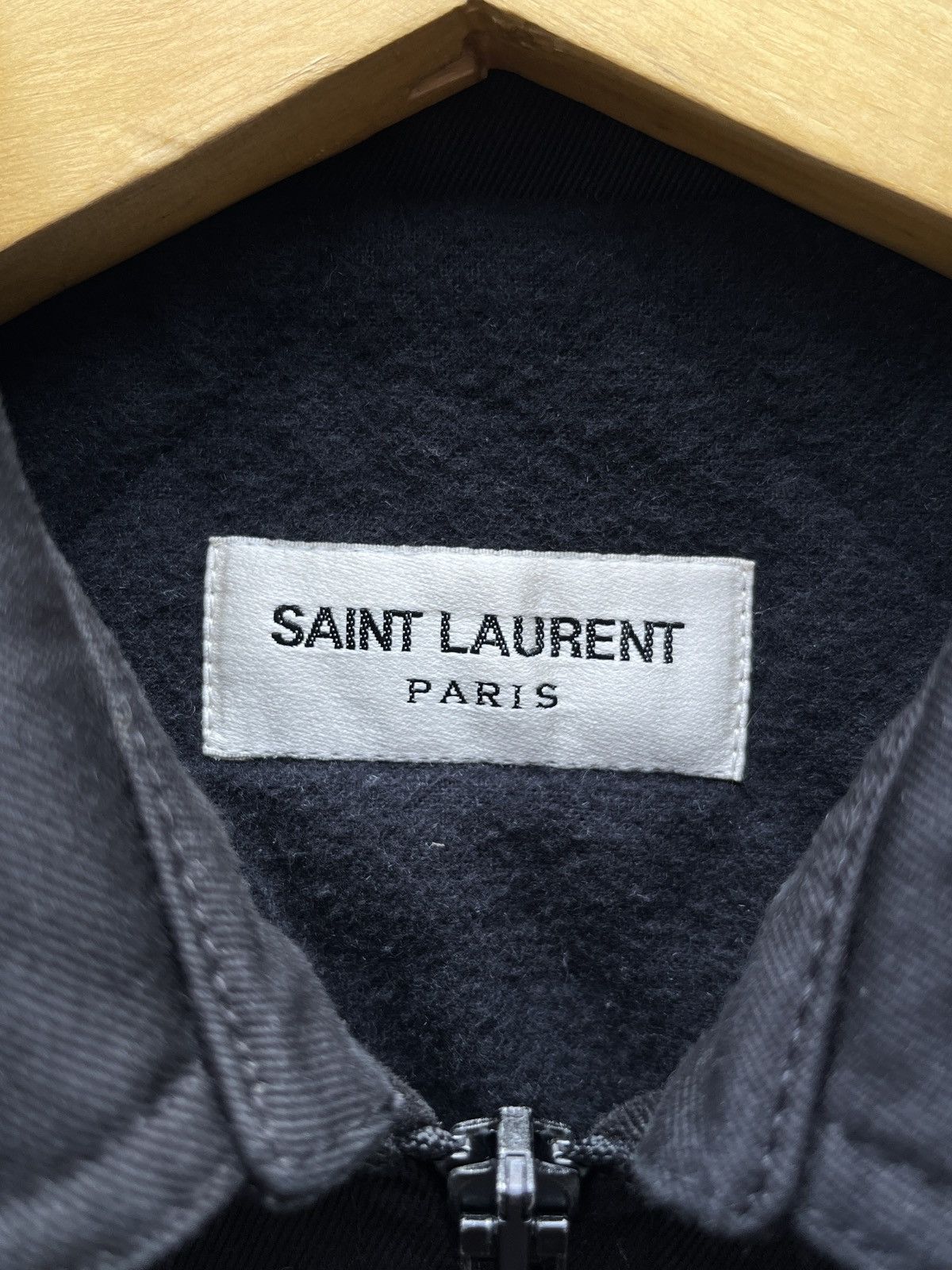 Saint Laurent Paris FW 2017 SLP Embroidered Distressed Bomber Jacket Size US S / EU 44-46 / 1 - 11 Thumbnail