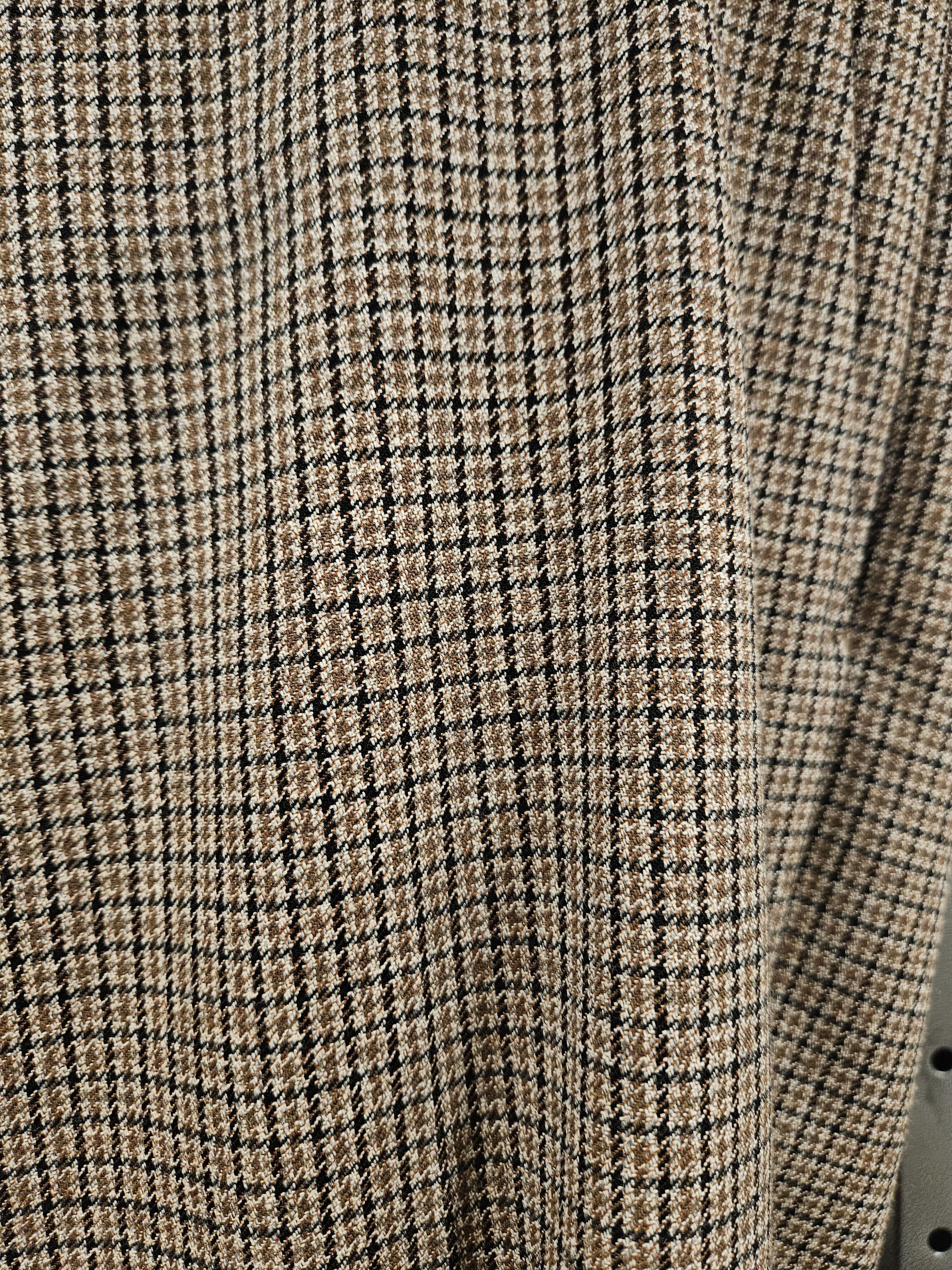 Solid Homme (FINAL SALE) Solid Homme Beige Check Cuffed Hem Pants Sz 52 Size US 36 / EU 52 - 7 Thumbnail