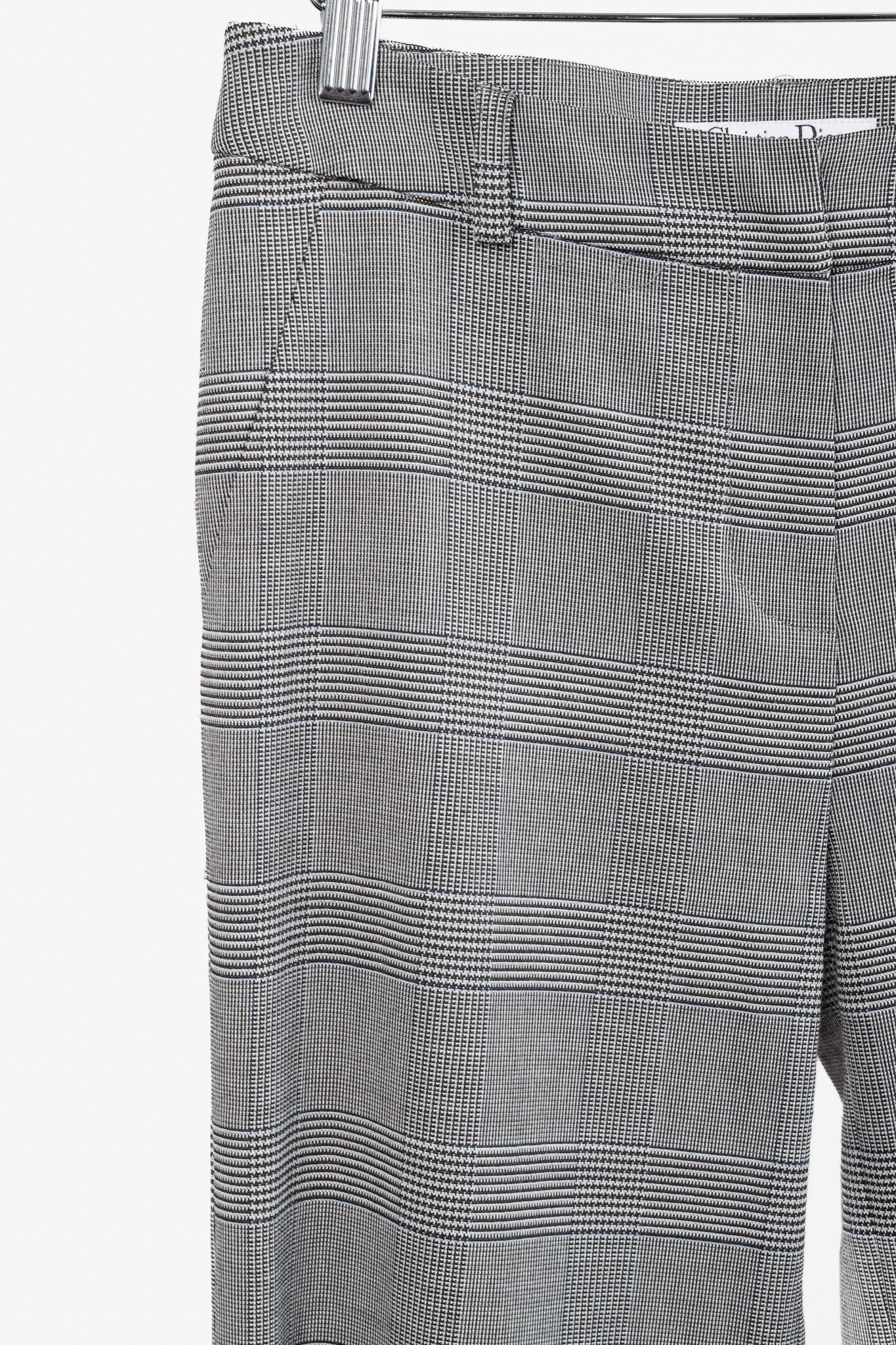 Dior Christian Dior Grey Plaid Flared Trousers Size 26" / US 2 / IT 38 - 5 Thumbnail