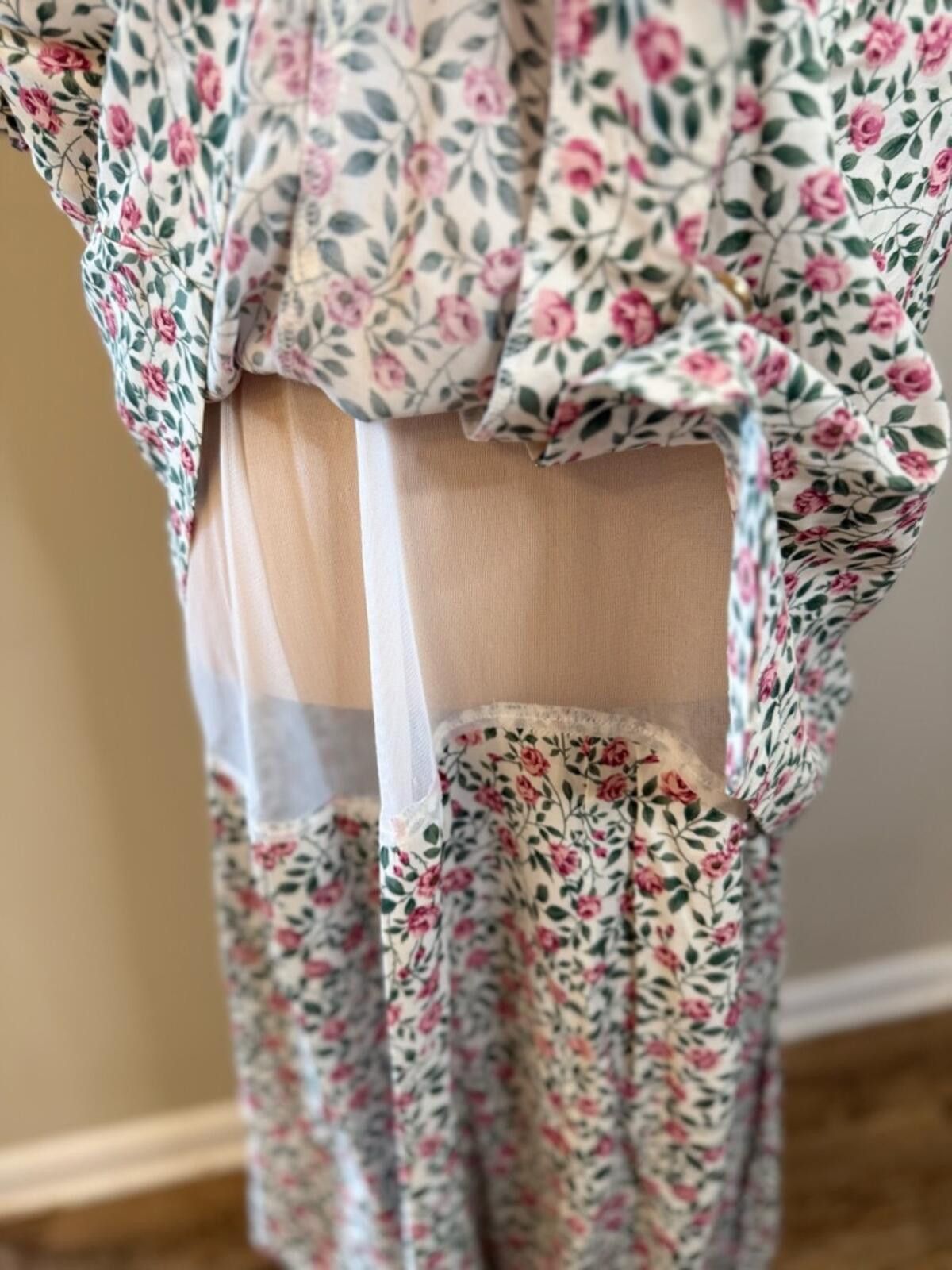 Other Vintage floral rose midi dress attached skirt & jacket XL/1X Size M / US 6-8 / IT 42-44 - 5 Thumbnail