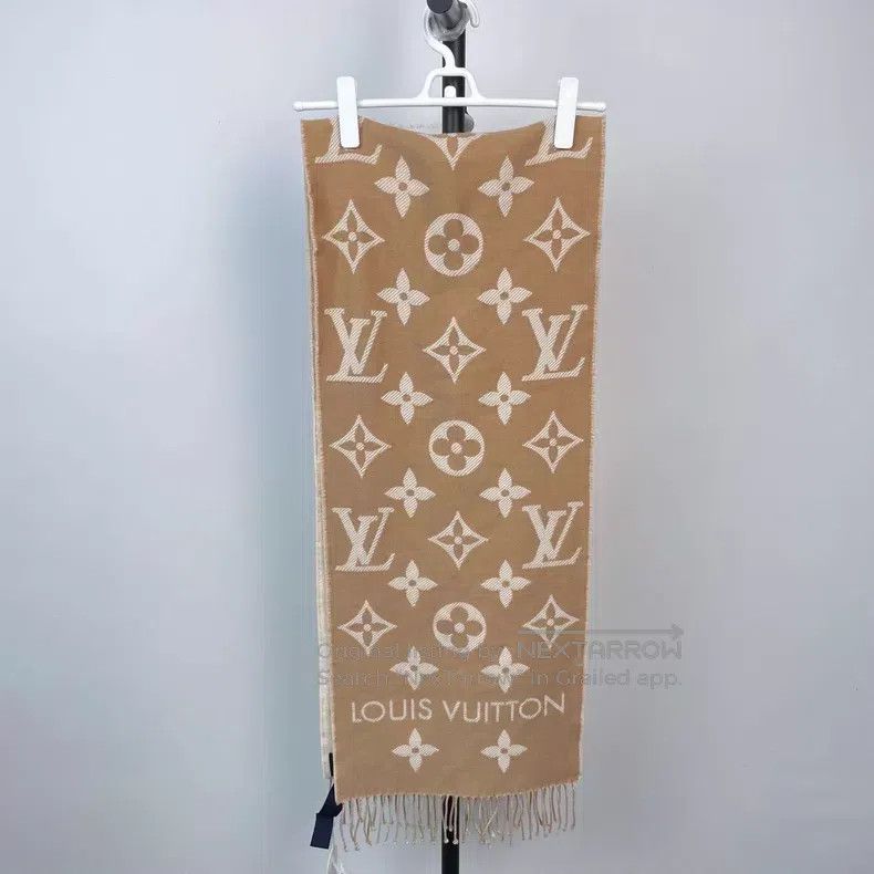 Louis Vuitton Louis Vuitton Creamy classic presbyopic double-faced cashm Size ONE SIZE - 4 Thumbnail