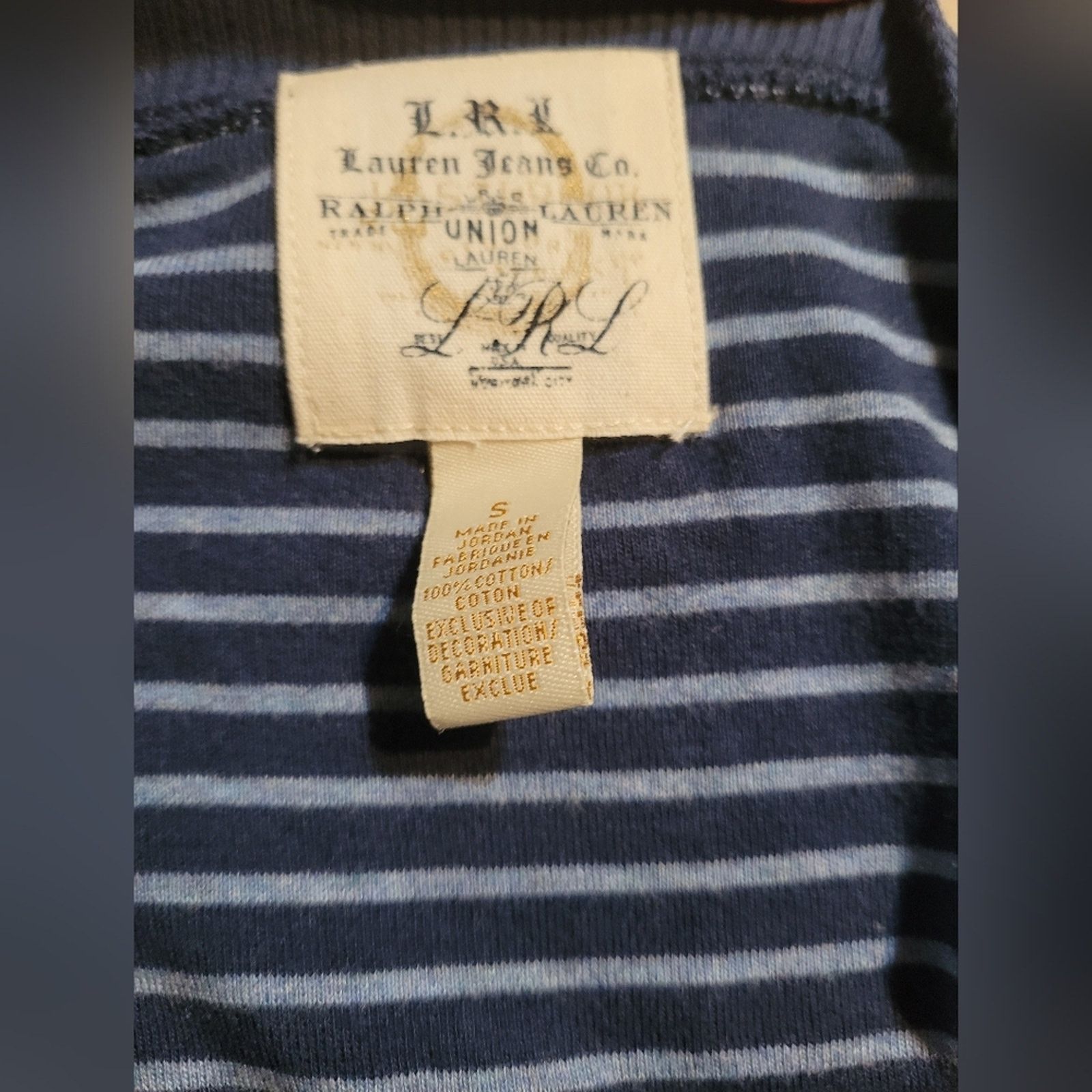 Ralph Lauren Ralph Lauren Navy And Lt Blue 1/4 Button Up Shirt Sz M Size M / US 6-8 / IT 42-44 - 3 Thumbnail