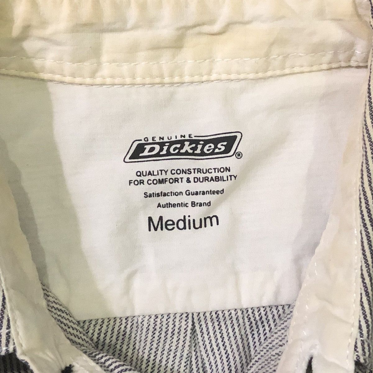 Dickies Selvedge hickory stripe work wear button up shirt