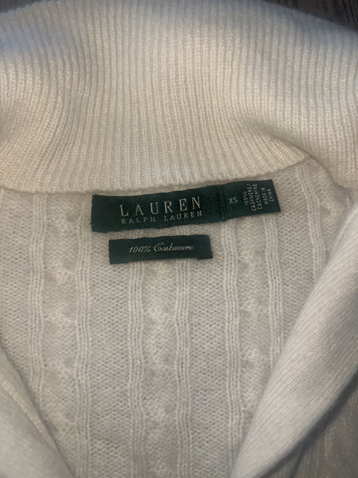 Lauren Ralph Lauren Lauren Ralph Lauren 100% Cashmere Cable Knit Sweater XS Size XS / US 0-2 / IT 36-38 - 9 Thumbnail