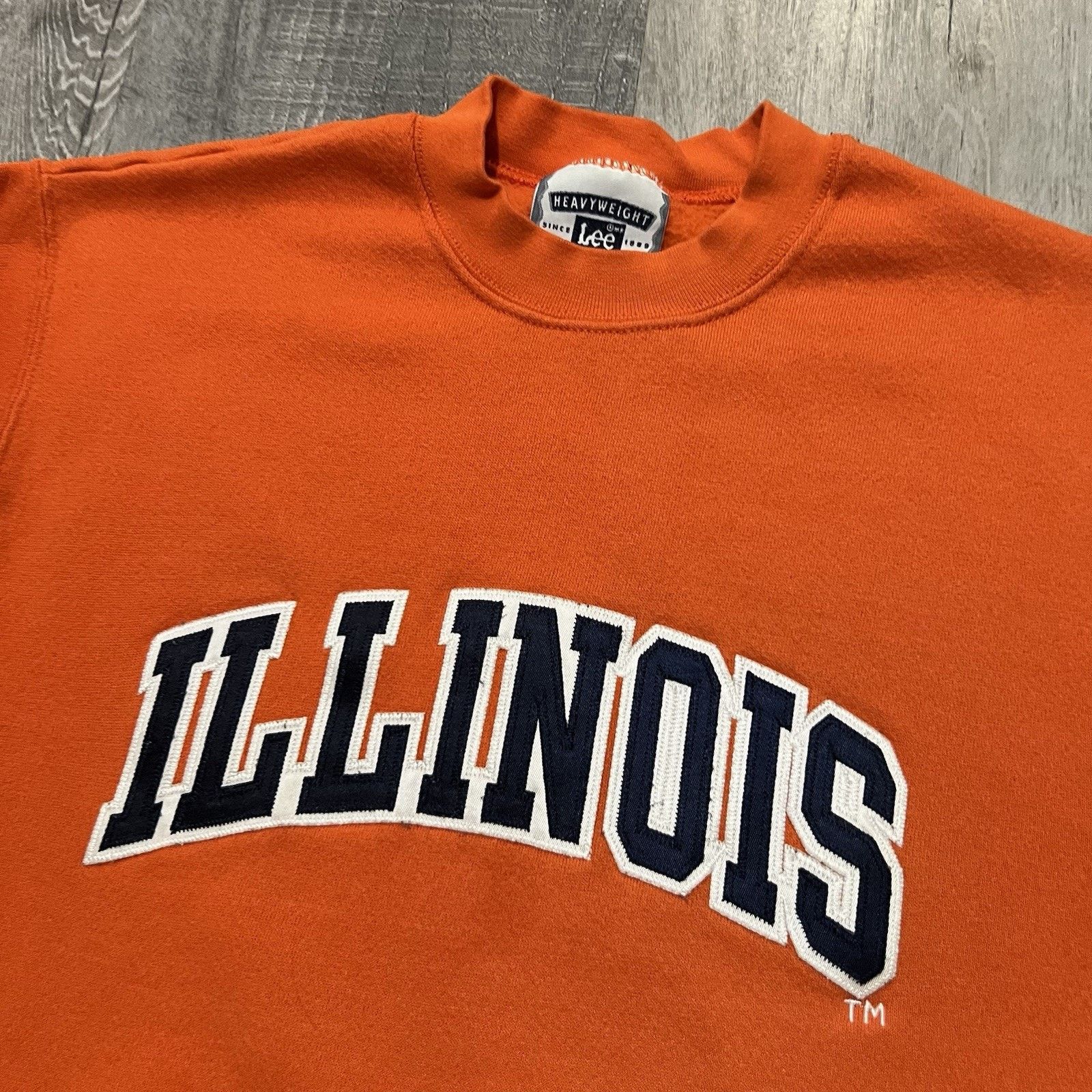 Lee VTG University Of Illinois Sweatshirt Orange Fighting Illini Size US S / EU 44-46 / 1 - 3 Thumbnail
