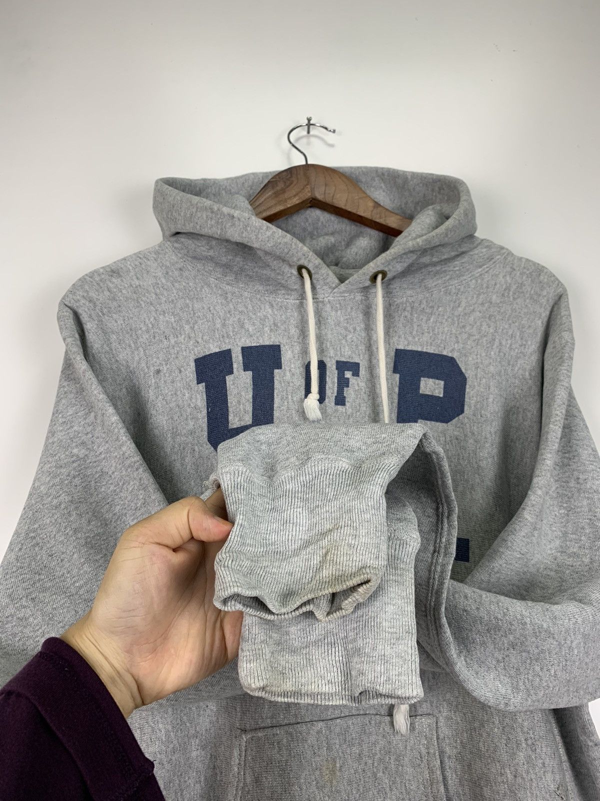 Champion × Vintage Vintage Champion Made in USA hoodie Size US L / EU 52-54 / 3 - 9 Thumbnail