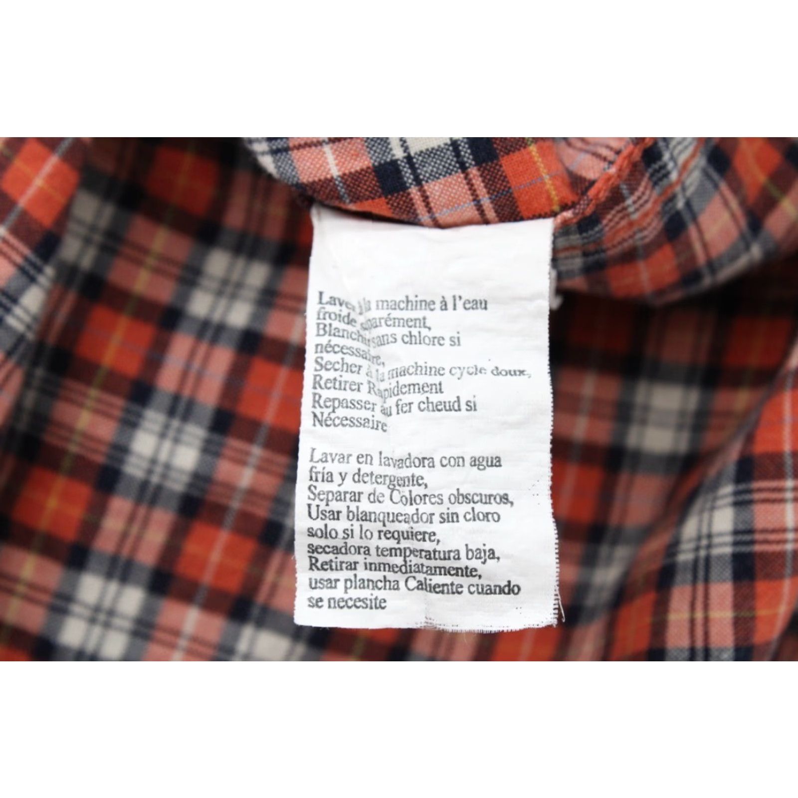 Chaps Chaps Long Sleeve Shirt Men's Large Orange Plaid Cotton Button Down Casual Shirt Size US L / EU 52-54 / 3 - 5 Thumbnail