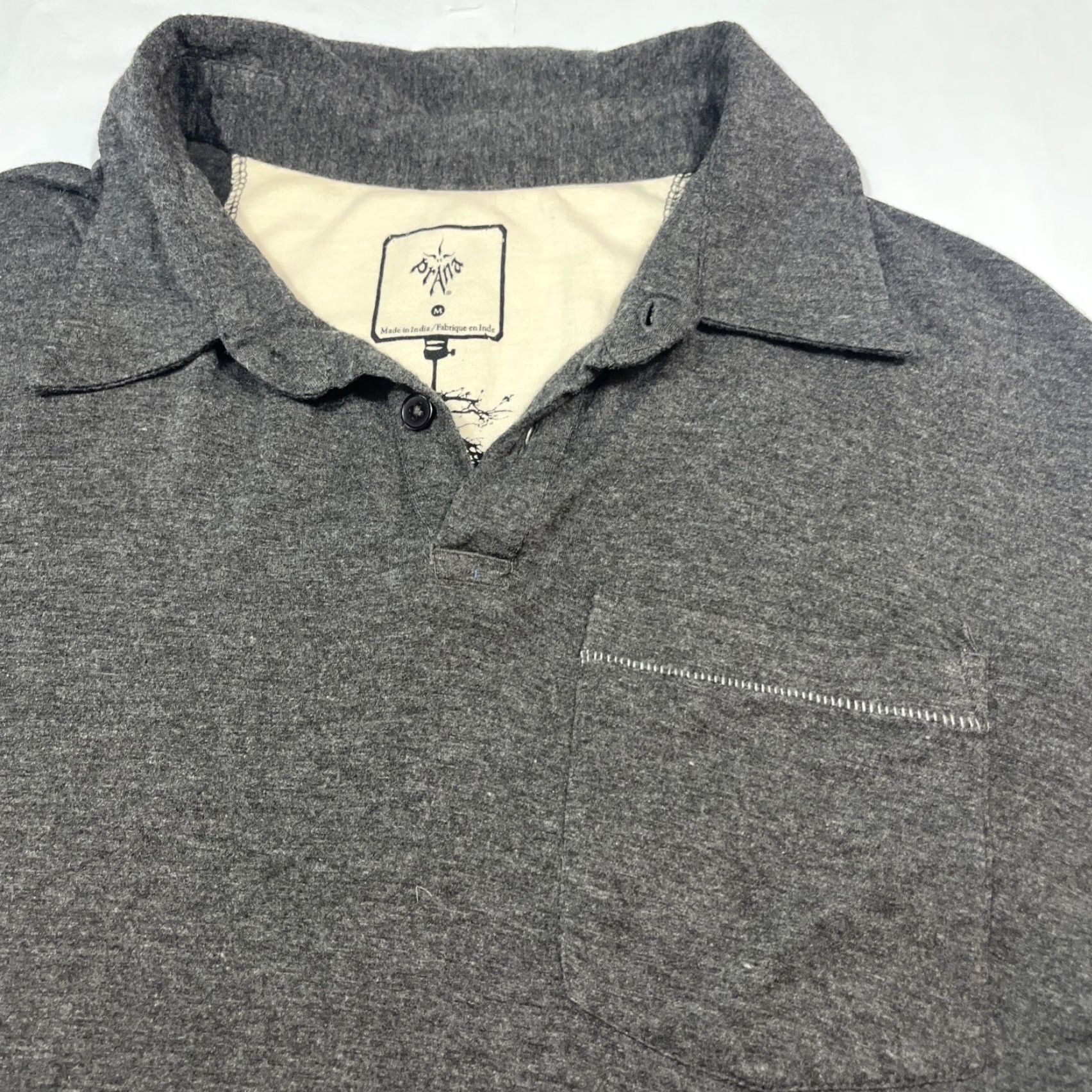Prana PrAna POLO Shirt Mens Medium Short Sleeve Collared Stretch Knit dark GRAY SOFT M Size US M / EU 48-50 / 2 - 7 Thumbnail