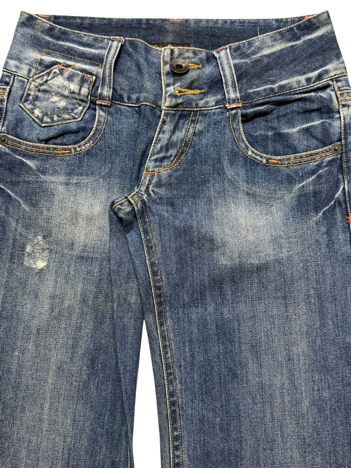 Hysteric Glamour Vintage Japanese Brand Embroidered Ed Hardy Inspired Flare Size 28" / US 6 / IT 42 - 3 Thumbnail
