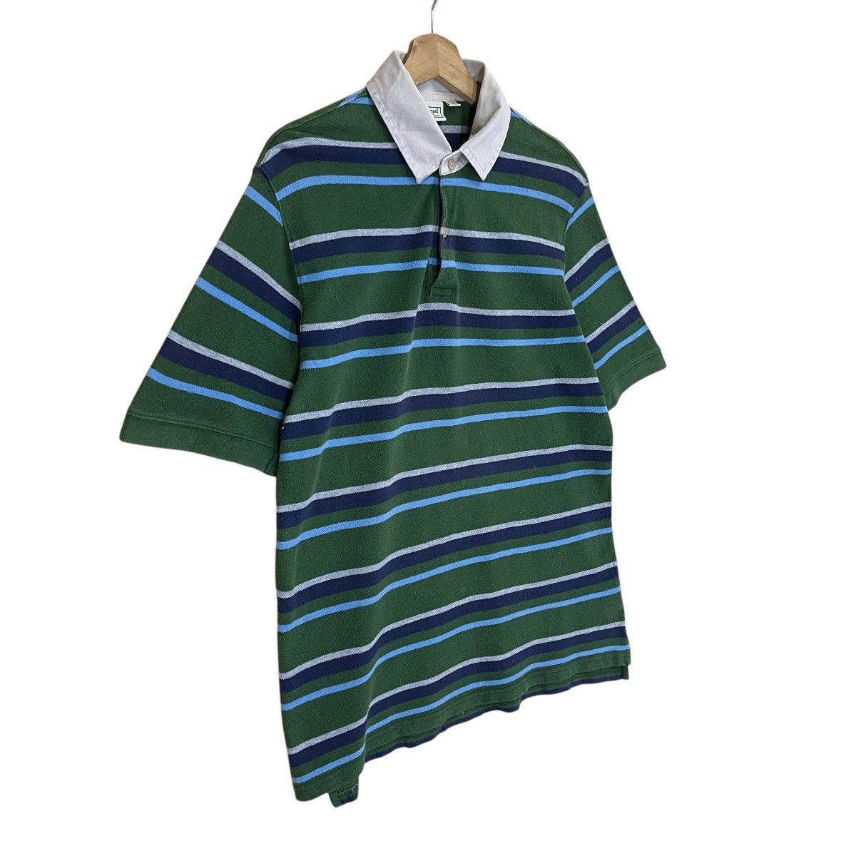 Japanese Brand × L.L. Bean × Vintage LL Bean Collar Shirts LL Bean Stripe Shirts Size US L / EU 52-54 / 3 - 2 Thumbnail