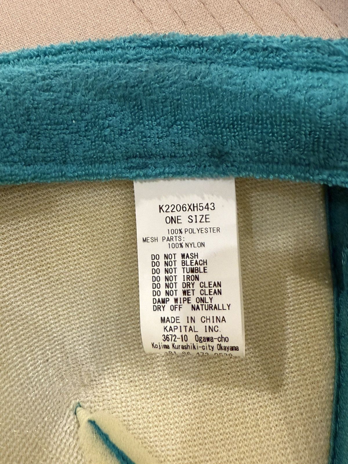 Kapital Kapital “Free Wheelin” Trucker Hat Teal/Beige Size ONE SIZE - 5 Thumbnail