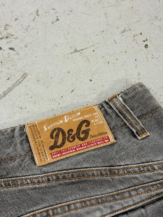Dolce & Gabbana AW2004 Dolce & Gabbana Grey Asymmetrical Cargo Denim Jeans Size US 32 / EU 48 - 8 Thumbnail
