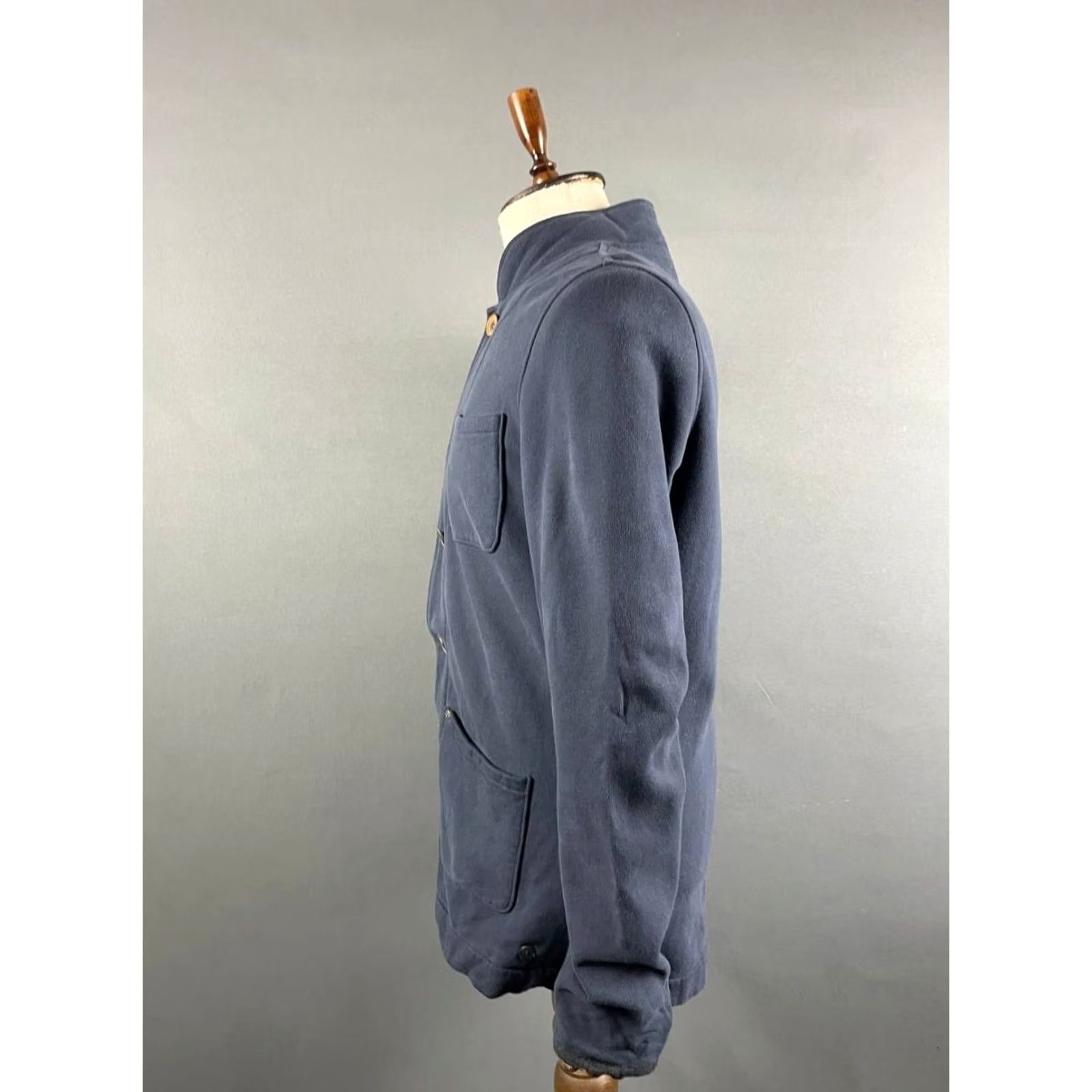 Vintage Mens Jacket Navy Front Button L - Navy Long Sleeve Outdoor Comfort Regular Fit Jacket Size US L / EU 52-54 / 3 - 7 Thumbnail
