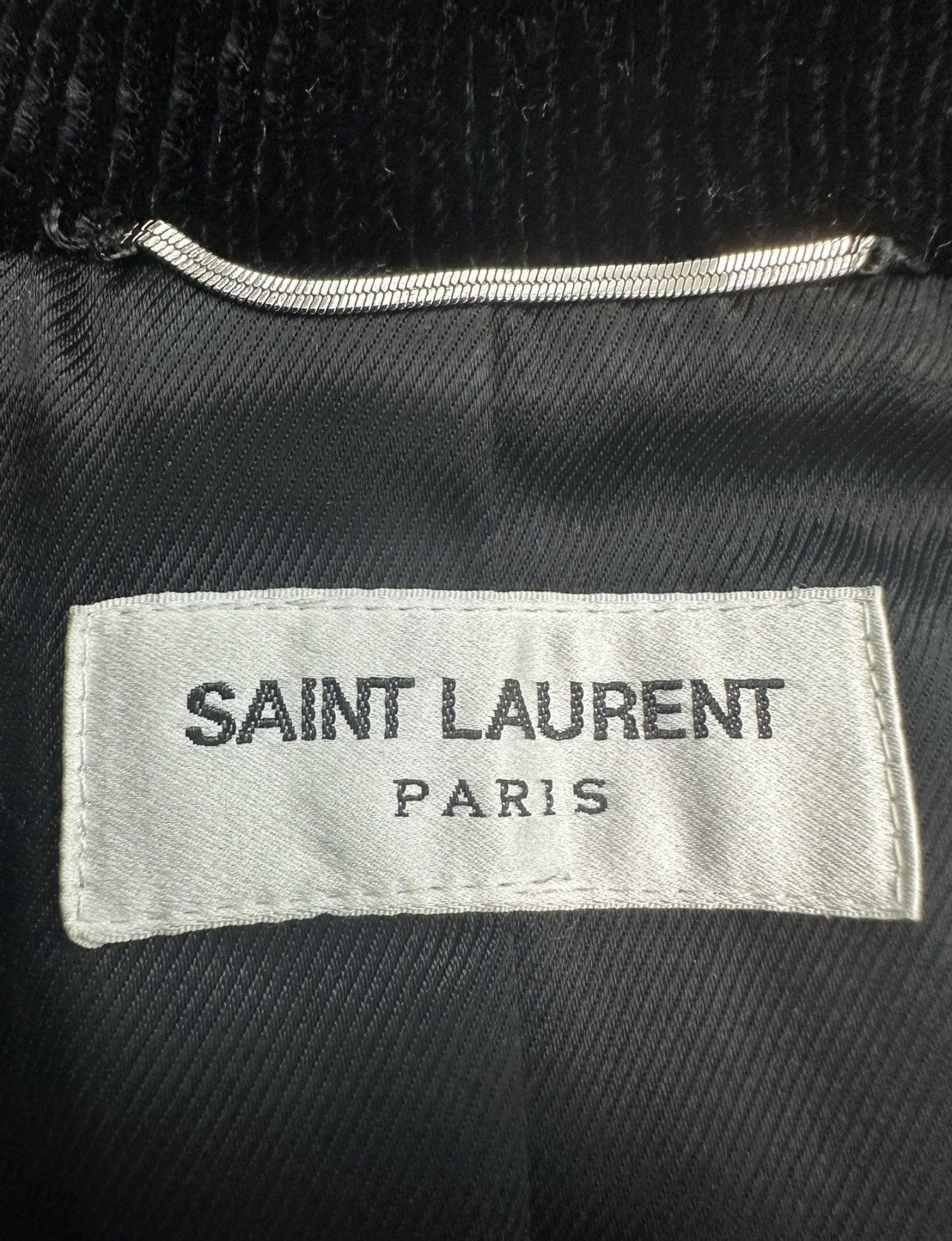Saint Laurent Paris *3kMSRP* Saint Laurent Green Velvet Logo Bomber Size US M / EU 48-50 / 2 - 4 Thumbnail