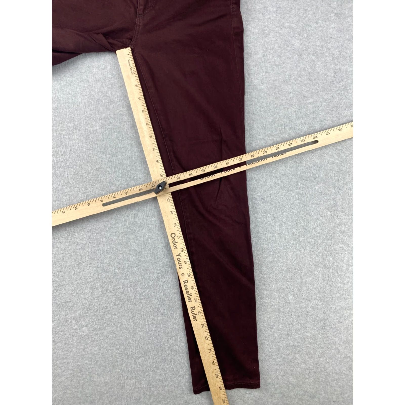 Vintage AG Adriano Goldschmied Jeans Womens 25 R Burgundy Stevie Ankle Slim Straight USA Jeans (AG Stevie) Apple?? Size 42" / US 20 - 5 Thumbnail