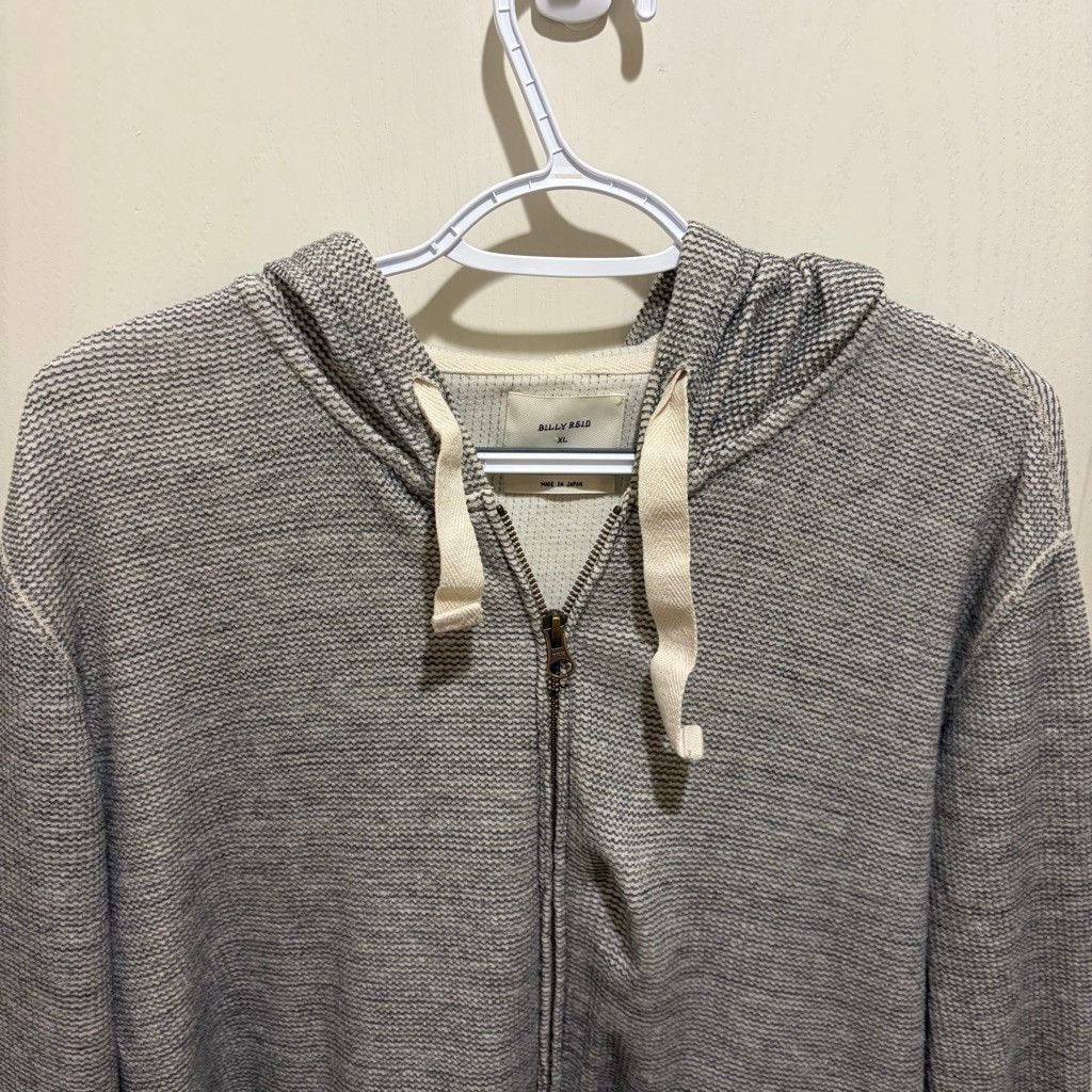 Billy Reid Billy Reid XL Gray Textured Zip Hoodie Made in Japan Size US L / EU 52-54 / 3 - 3 Thumbnail