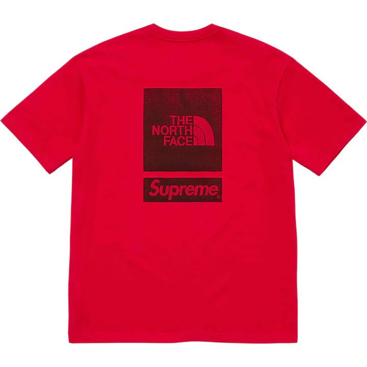 image of Supreme x The North Face Tee/top in Red, Men's (Size XL)