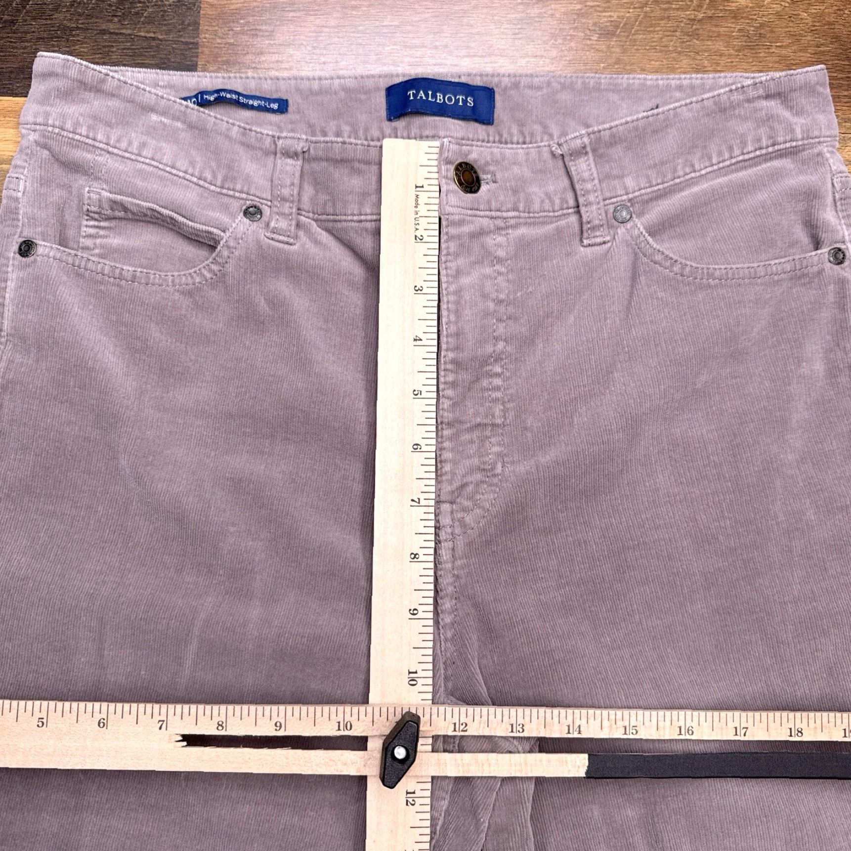 Talbots Talbots Pants Corduroy High Waist Straight Leg 10 Gray Stretch Regular Women's Vintage No N/A Size 32" / US 10 / IT 46 - 7 Thumbnail
