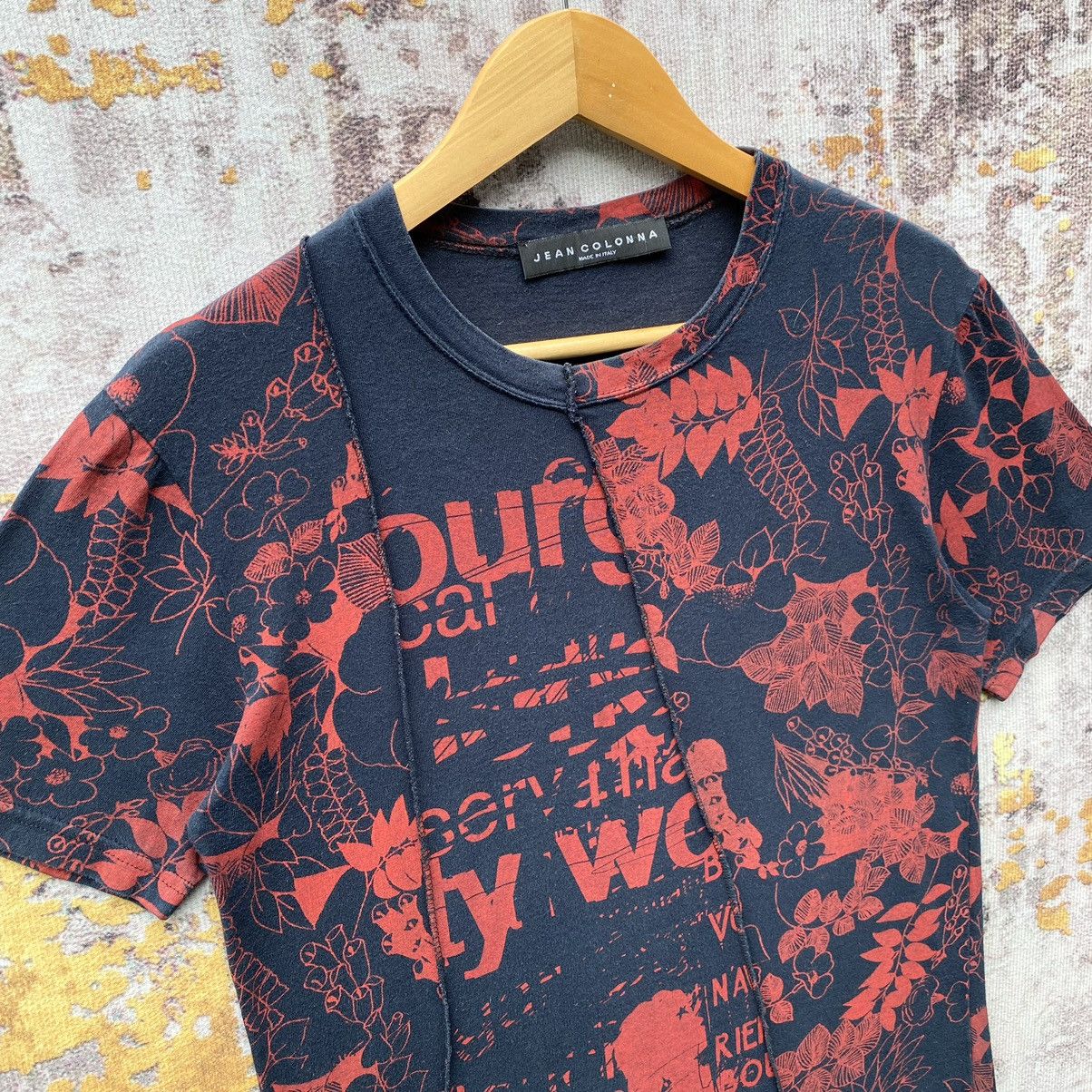 Vintage Jean Colonna Floral Graphic Sexy Girl Shirt Fashion Designer Size US S / EU 44-46 / 1 - 5 Thumbnail