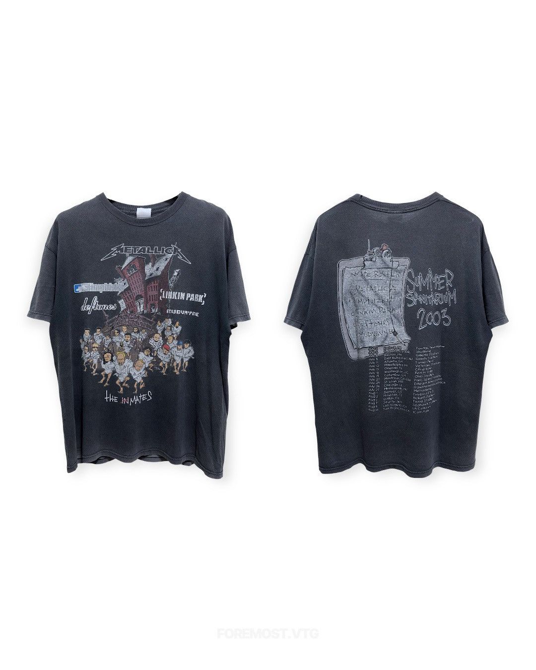Band Tees vintage 2003 Summer Sanitarium Metallica Deftones Size US XL / EU 56 / 4 - 1 Thumbnail