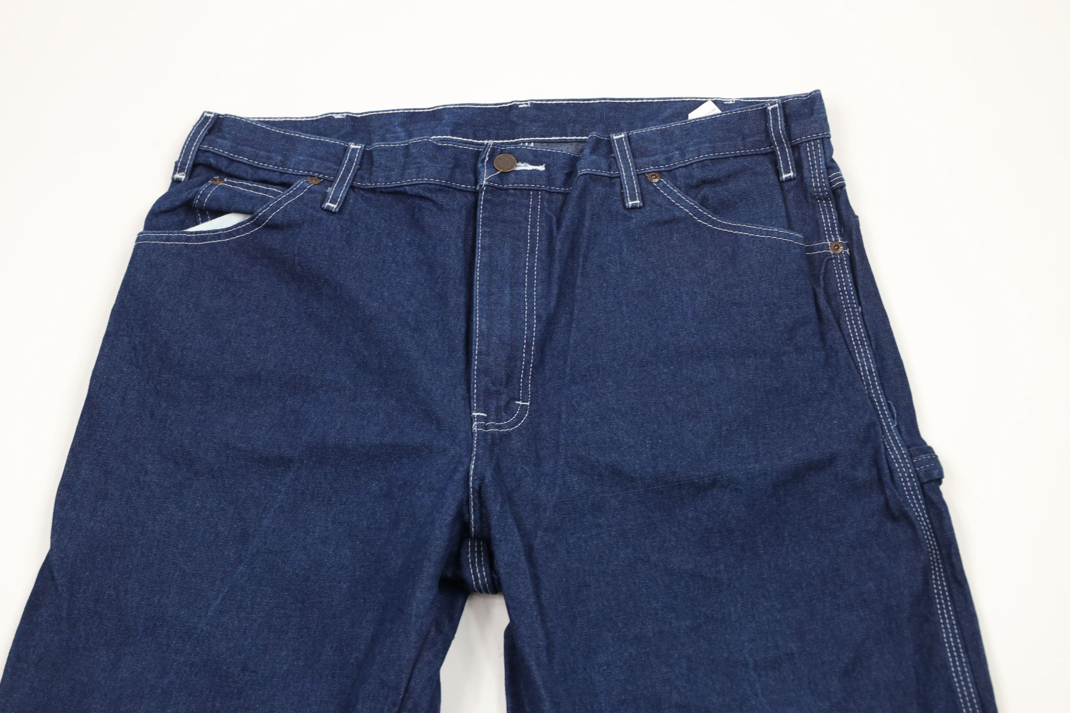 Dickies × Vintage Vintage Y2K Dickies Wide Leg Carpenter Dungaree Denim Jeans Size US 38 / EU 54 - 2 Thumbnail