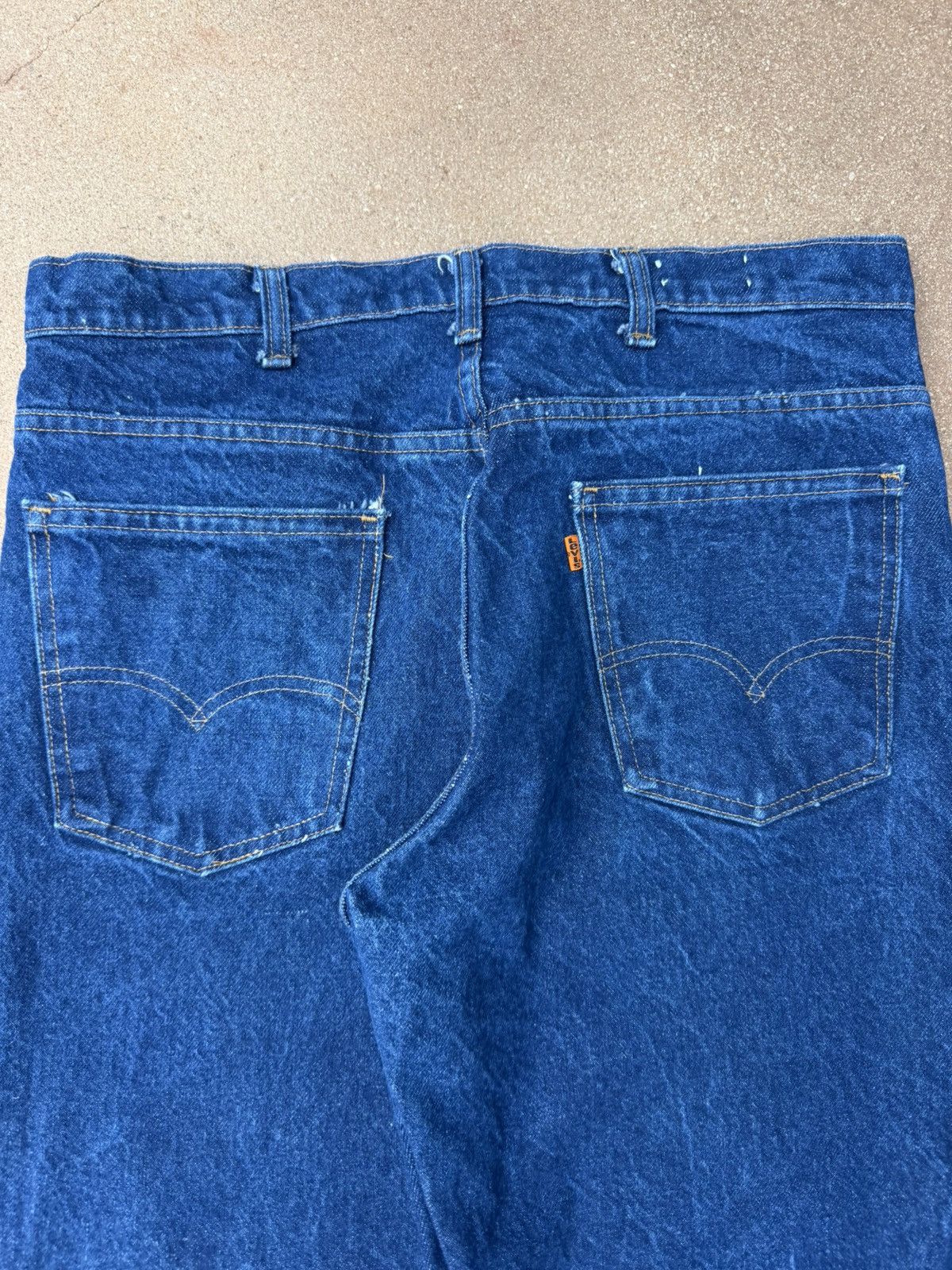 Levi's Vtg 70’s Levi’s 646 Orange Tab Bellbottom Flare Jeans 35x30 Size US 35 - 7 Thumbnail