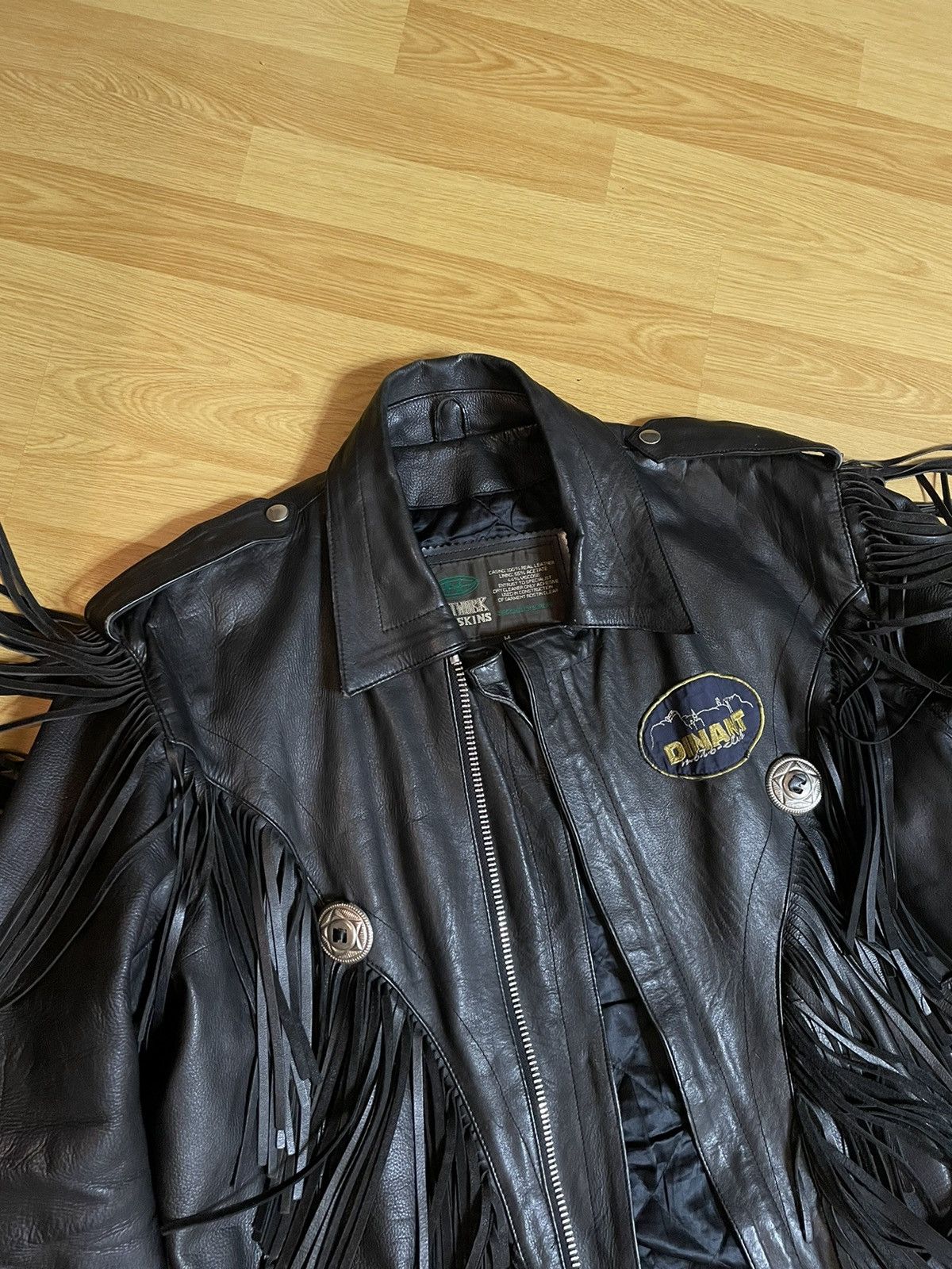 Vintage vintage biker leather suede fringe jacket rare M-L Size US M / EU 48-50 / 2 - 6 Thumbnail