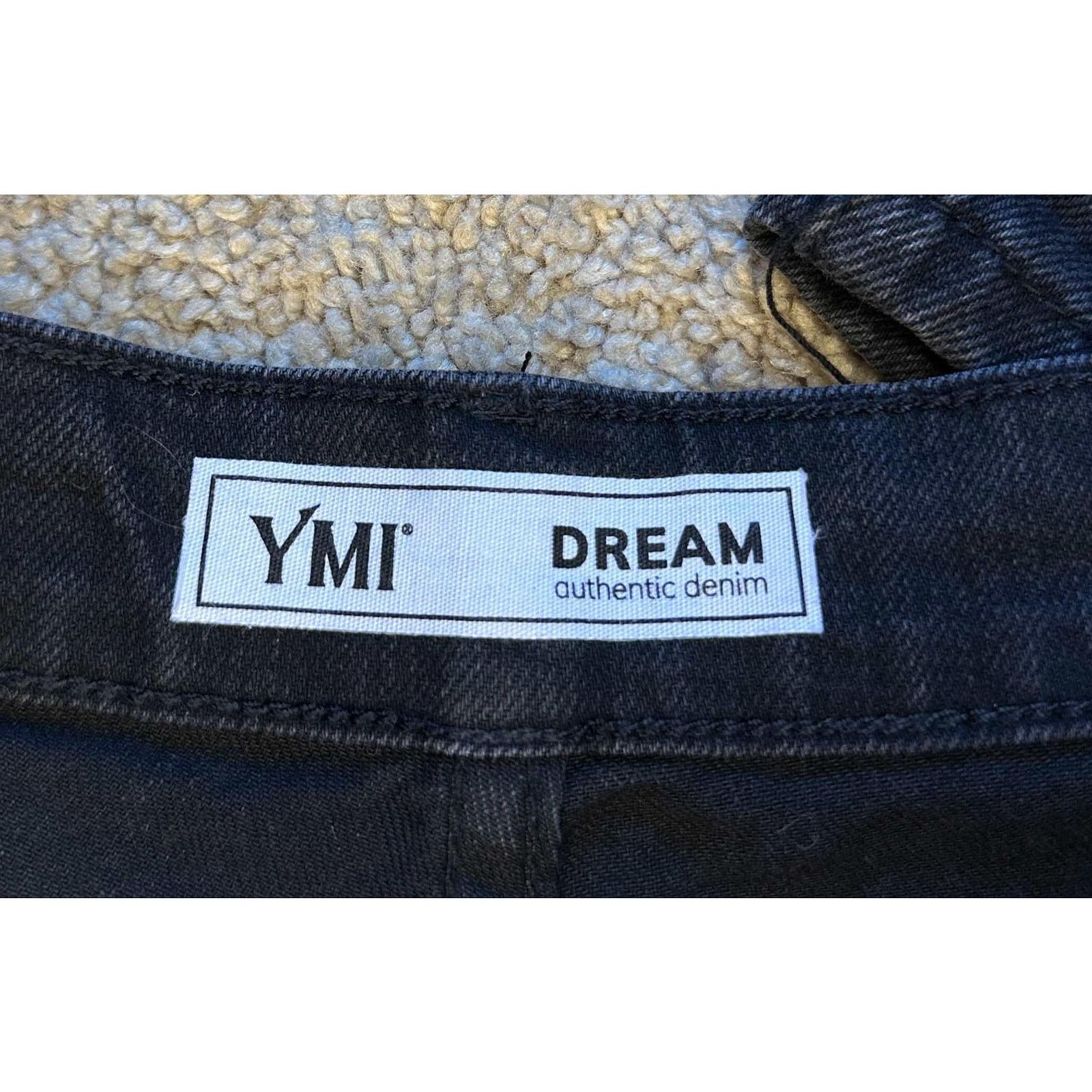 Other YMI Dream Denim Distressed Straight Jeans Black Women's 28 Size 28" / US 6 / IT 42 - 5 Thumbnail