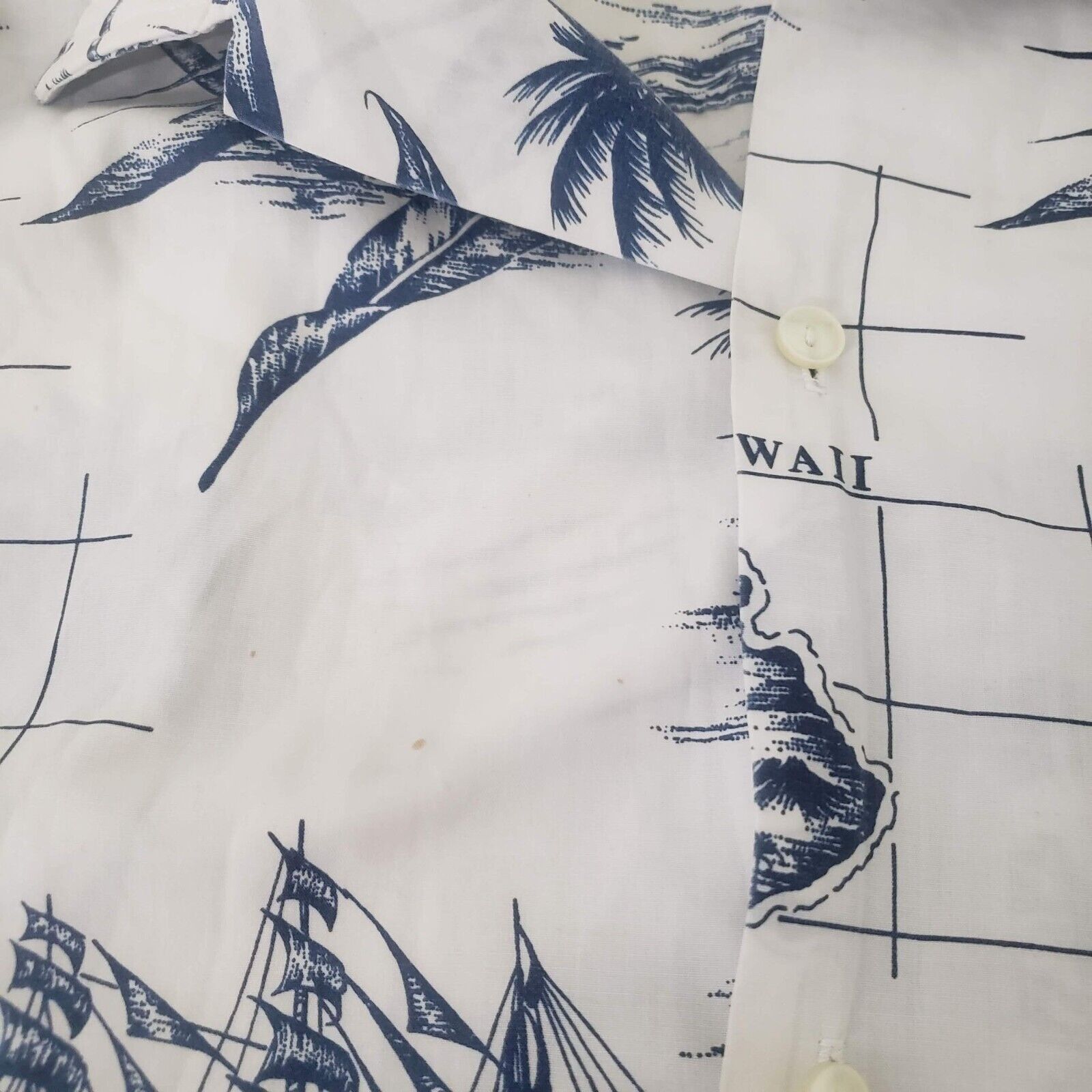 Designer Vintage Rai Nani Hawaiian Shirt Mens Size XL Ship Island Size XL / US 12-14 / IT 48-50 - 3 Thumbnail